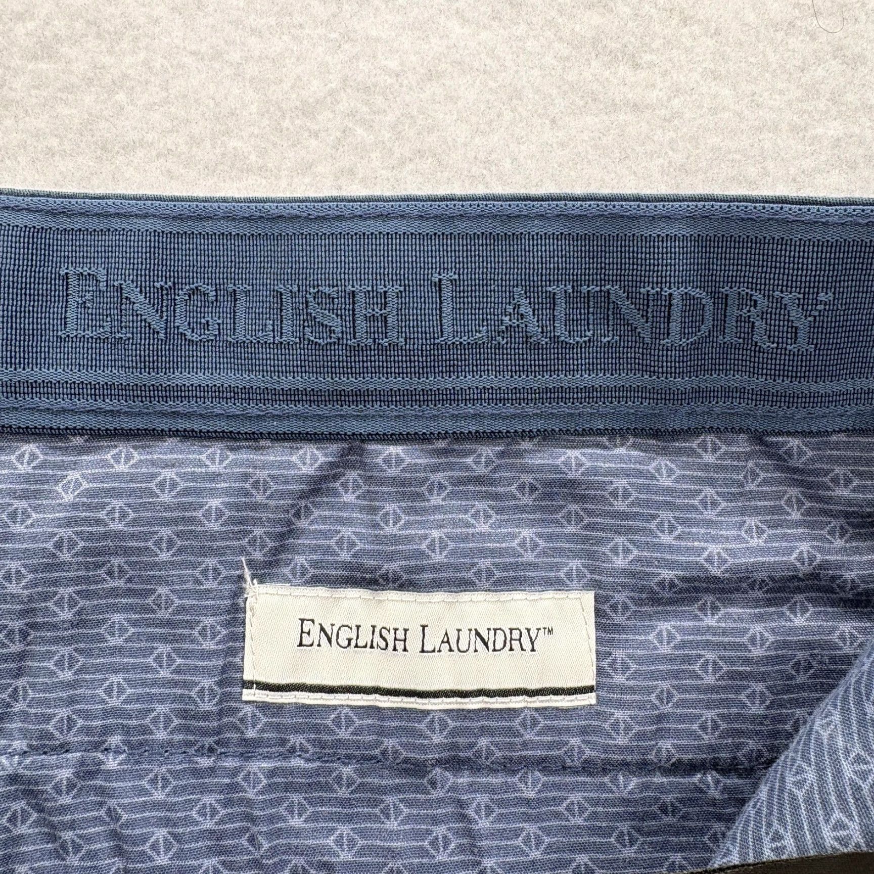 English Laundry English Laundry Pants Mens 34x26 Blue Slimmer Straight Leg Chino Casual Comfort Size US 34 / EU 50 - 4 Thumbnail