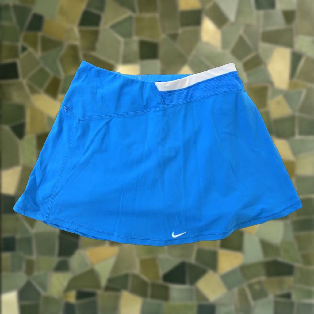 Nike Nike Blue Nylon Stretch Built in Short Tennis Workout Skort Skirt Women Small Size 28" / US 6 / IT 42 - 1 Thumbnail