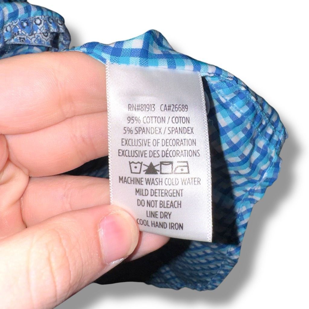 Robert Graham Robert Graham Blue Print Button Up Dress Shirt Size L Size US L / EU 52-54 / 3 - 8 Thumbnail