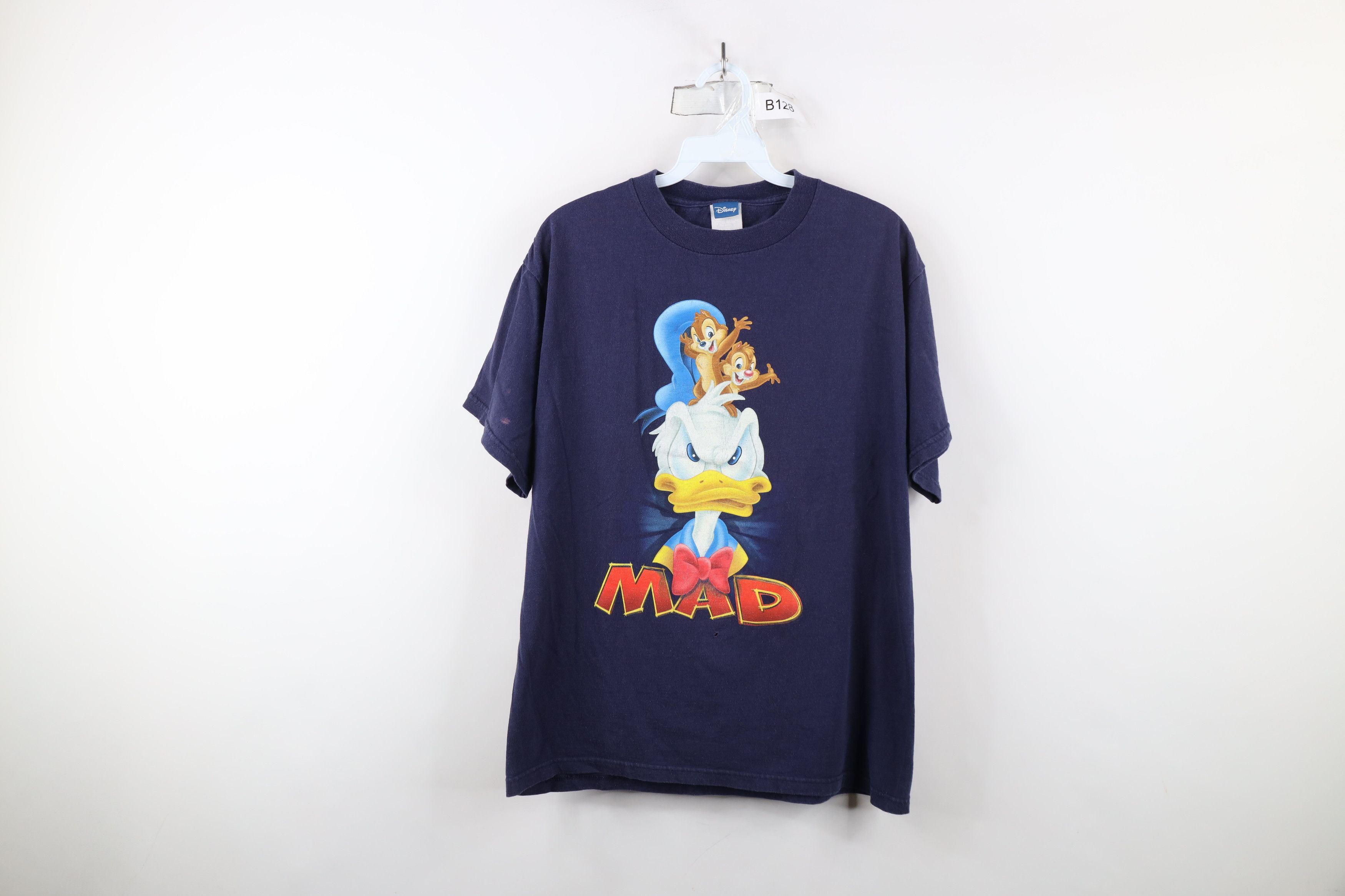 Disney × Vintage Vintage 90s Disney Donald Duck Mad Attitude T-Shirt Blue Size US M / EU 48-50 / 2 - 1 Thumbnail