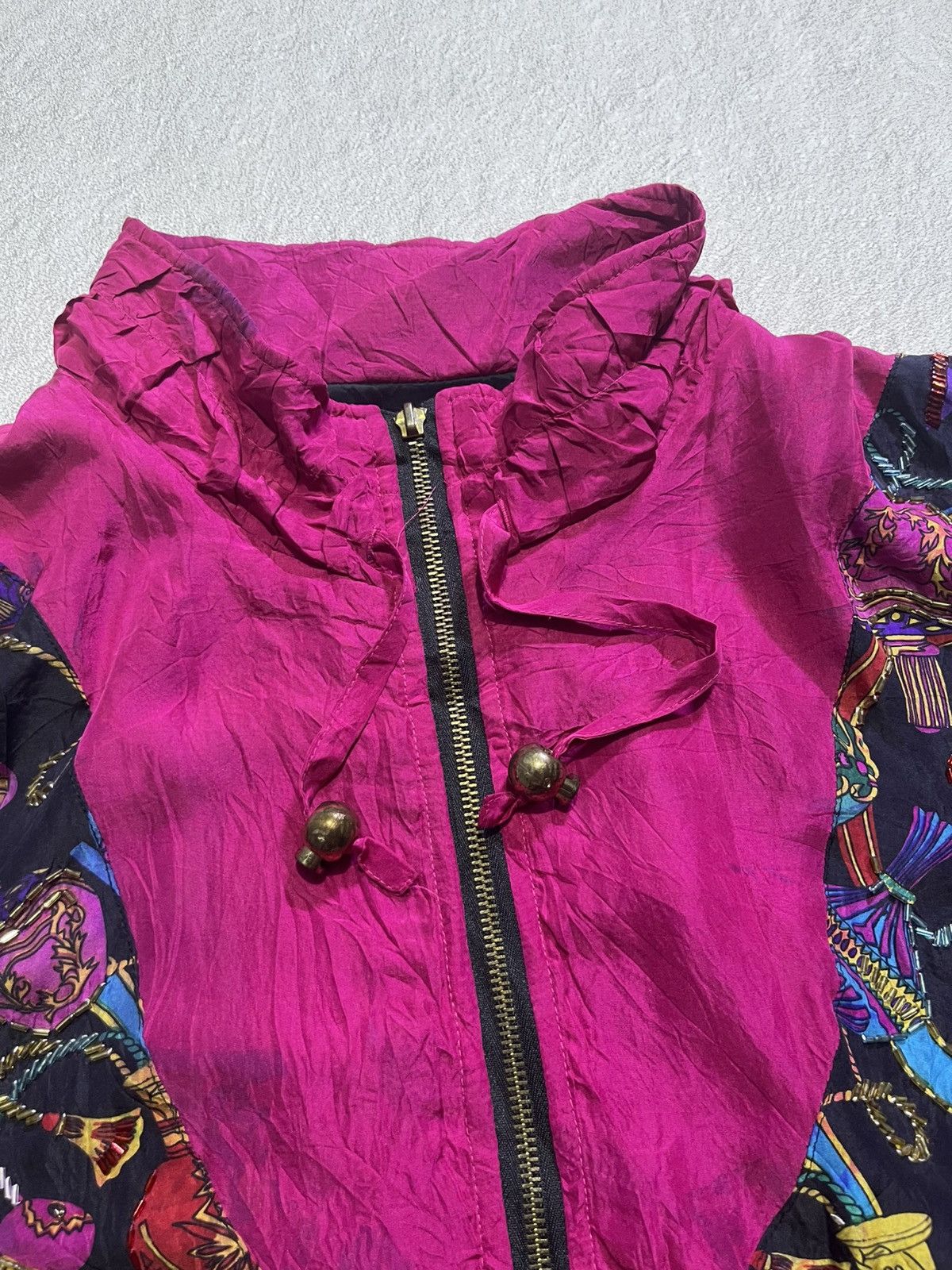 Hysteric Glamour Y2K THIN JACKET WITH TWO-COLOR GLITTER ORNAMENTAL MOTIF Size US L / EU 52-54 / 3 - 5 Thumbnail
