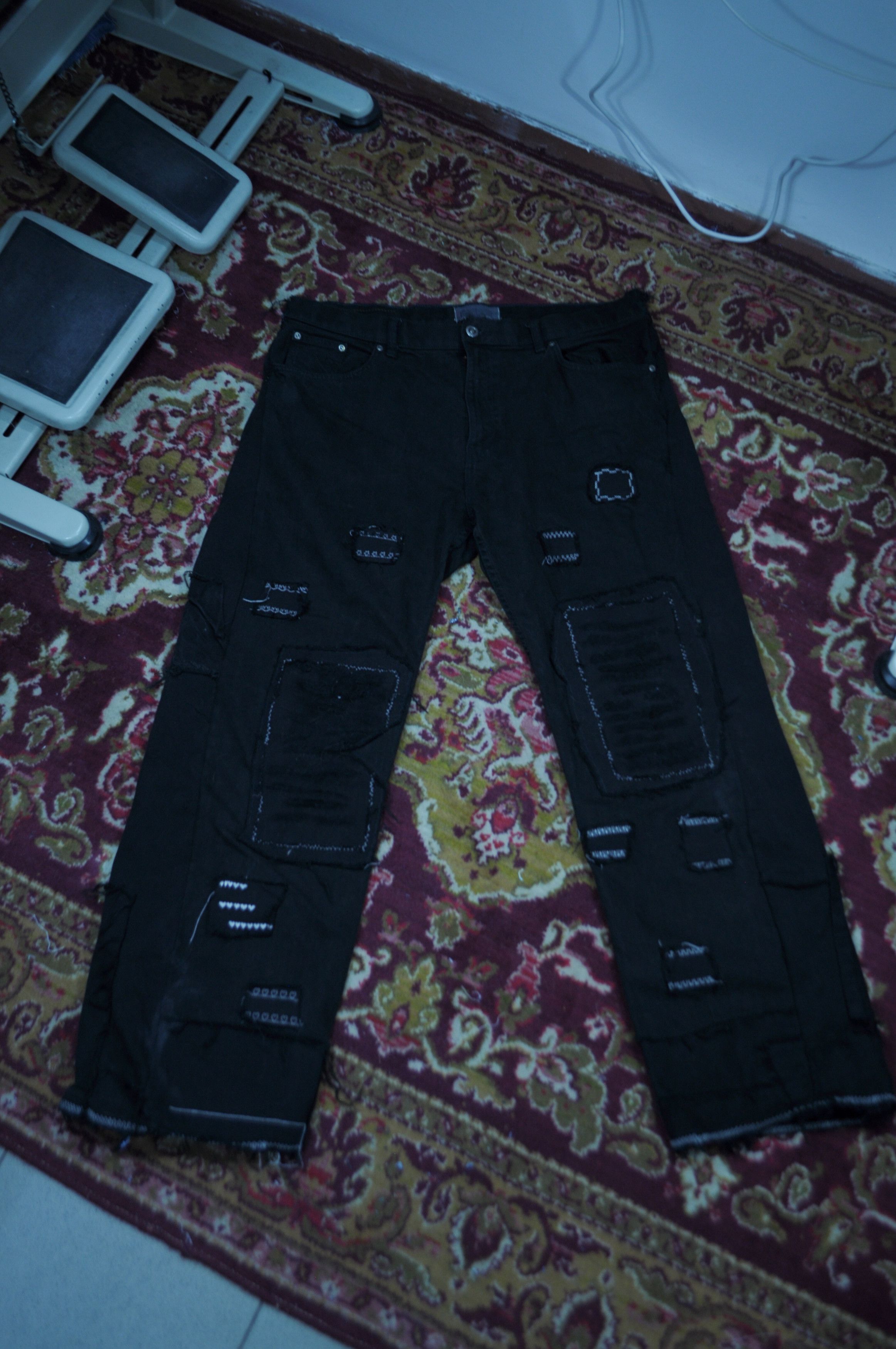 Vintage Custom Black Denim Vintage Size US 36 / EU 52 - 1 Thumbnail