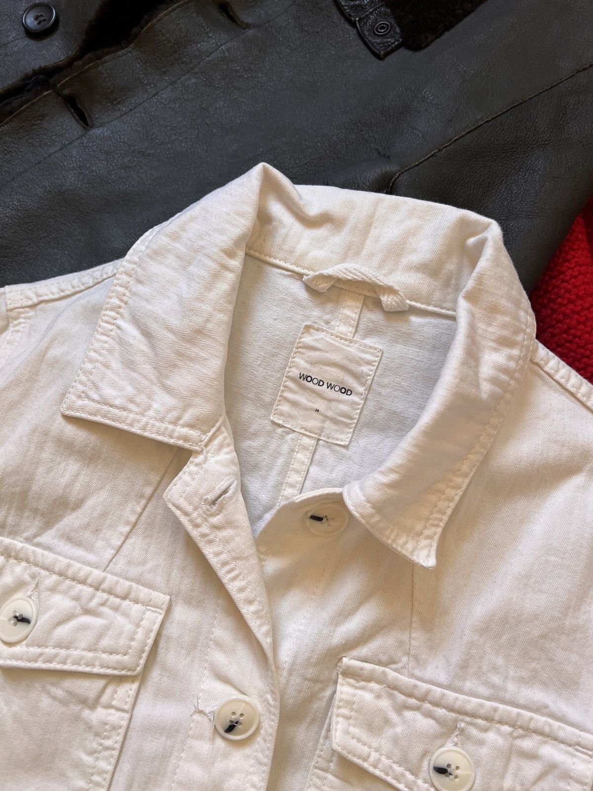Wood Wood Wood Wood Workwear White Womans Multipocket Jacket Size S / US 4 / IT 40 - 7 Thumbnail