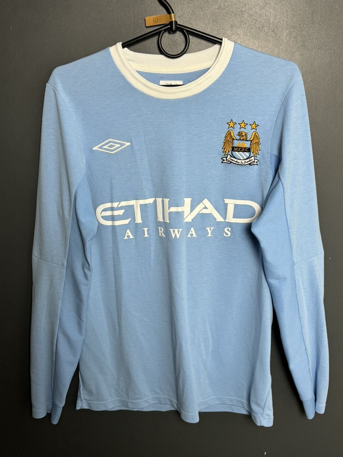 Umbro Manchester City 09/10 Home Football Long Sleeve Jersey Size US S / EU 44-46 / 1 - 1 Thumbnail