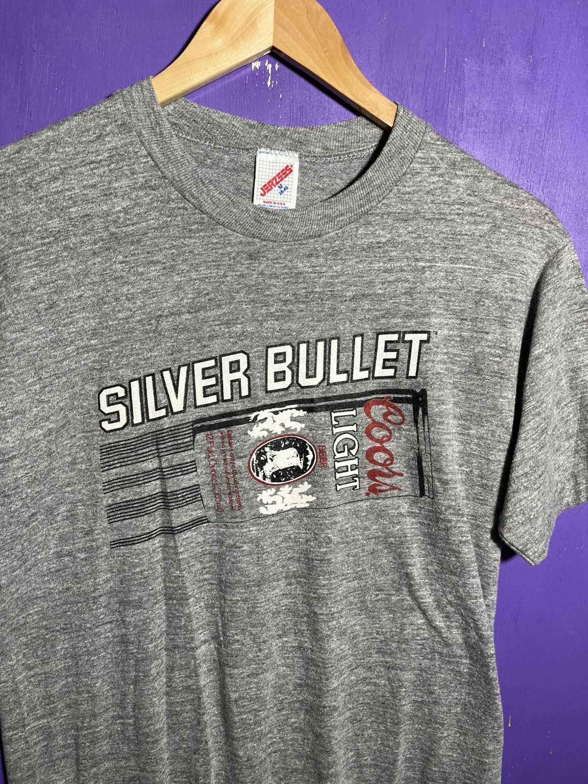 Vintage Vintage 80s Coors light silver bullet logo t-shirt Size US M / EU 48-50 / 2 - 3 Thumbnail