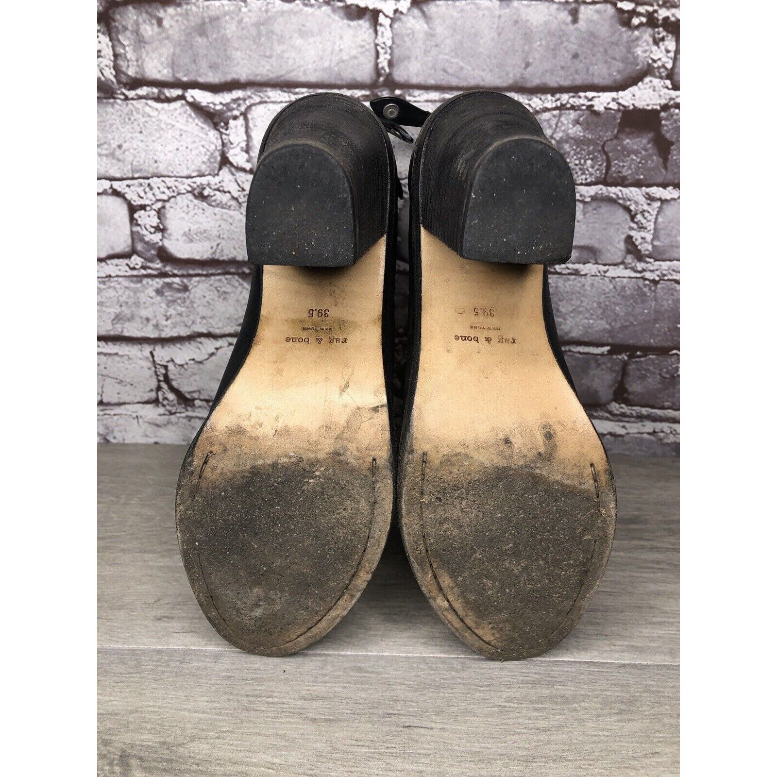 Rag & Bone Rag & Bone Black Leather Ankle Back Zip Heel Booties Women S Size US 9 / IT 39 - 22 Thumbnail