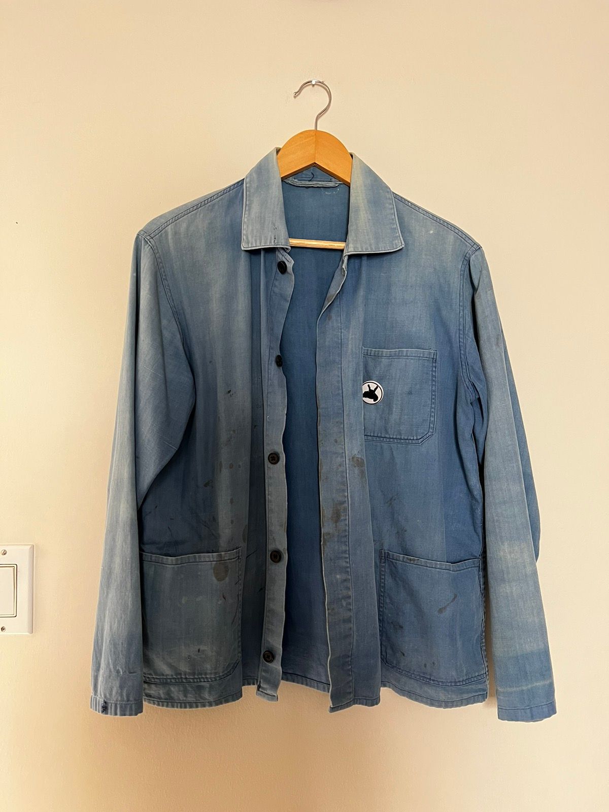 Pre-owned Military X Vintage French Chore Jacket Coat In Blue