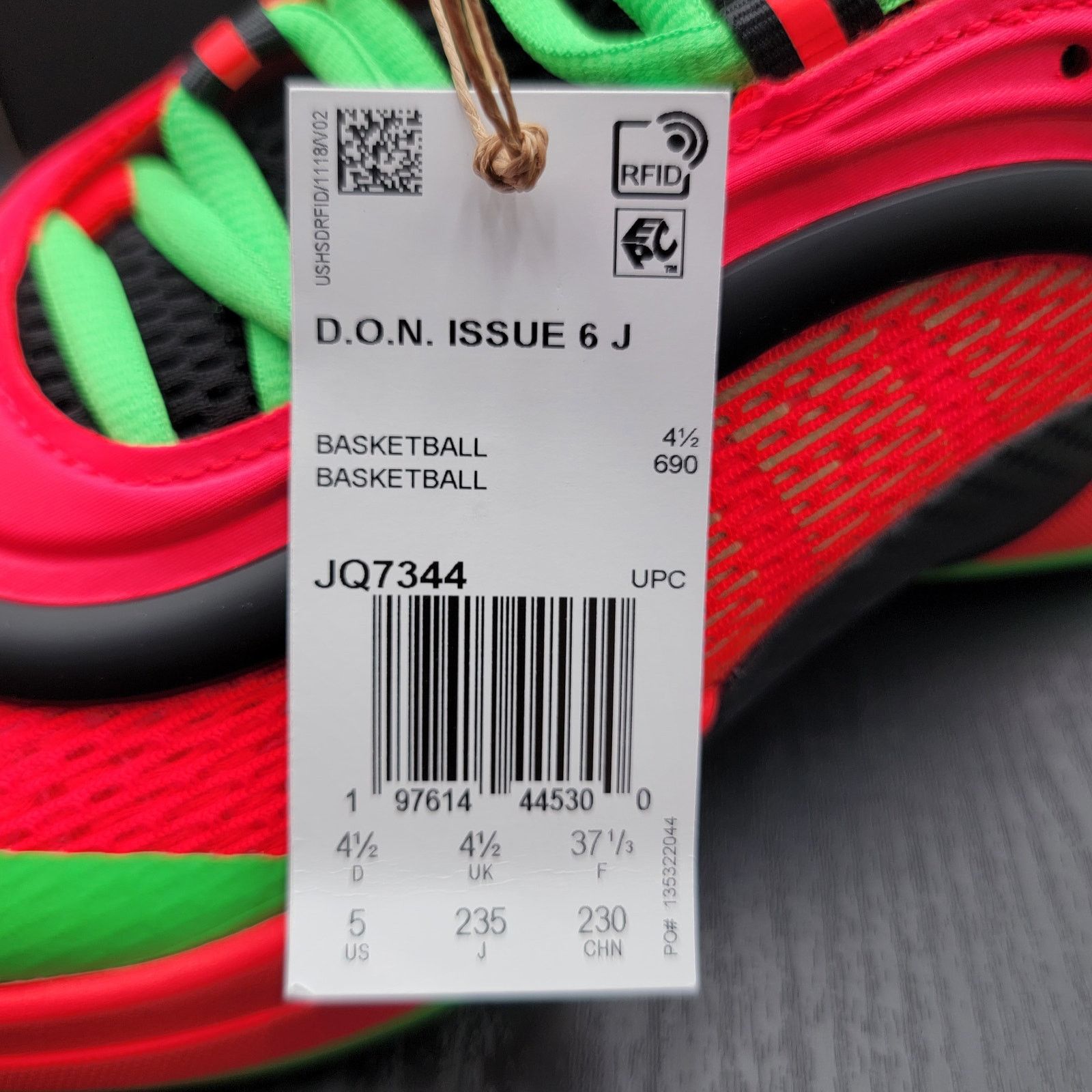 Adidas Adidas D.O.N. Issue #6 J 'Big Apple' Red Green-Men's Size 5 Size US 5 / EU 37 - 9 Thumbnail