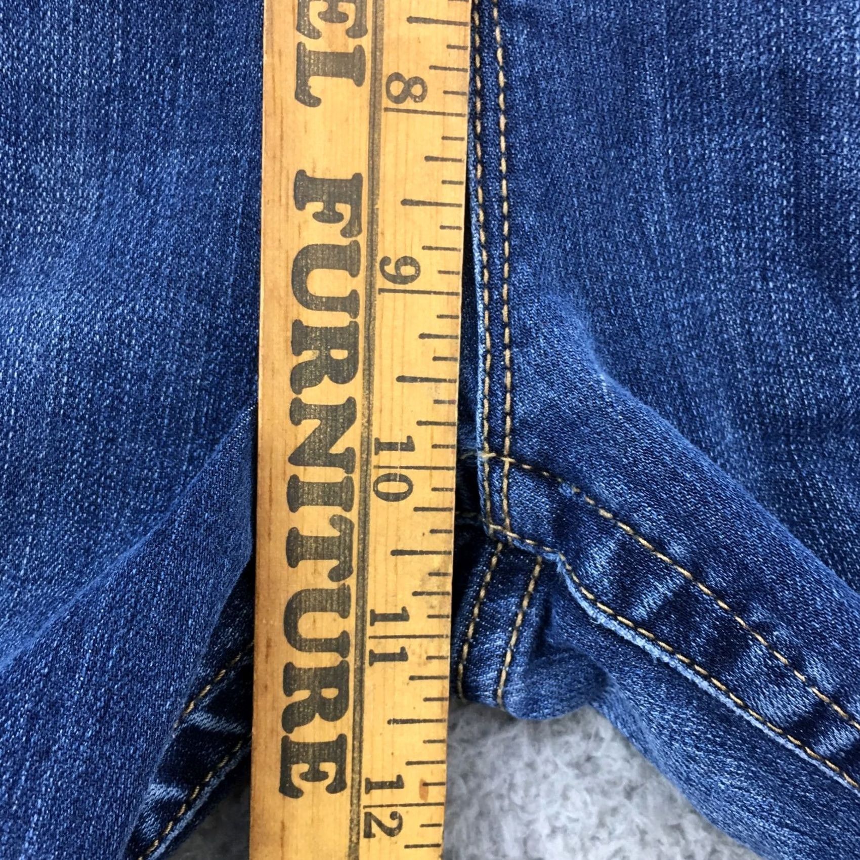Vintage Seven7 Skinny Jeans Womens 8 Blue Dark Wash Denim Zip Fly 5 Pockets Mid Rise Jeans Size 30" / US 8 / IT 44 - 7 Thumbnail