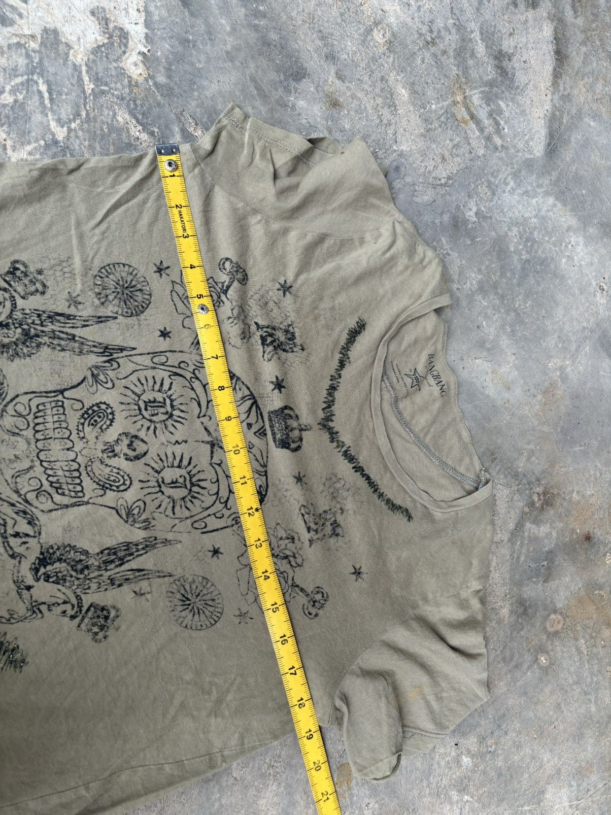 If Six Was Nine × Japanese Brand Y2k Bang Bang Jeans Skull Ifsix Punk Style Tshirt Size US XL / EU 56 / 4 - 6 Thumbnail