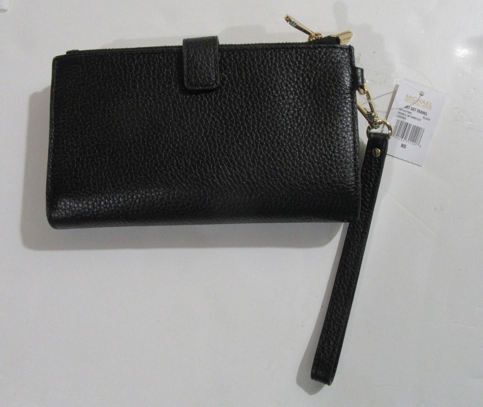 Michael Kors Michael Kors Jet Set Travel Double Zip Leather Wristlet Size ONE SIZE - 2 Thumbnail