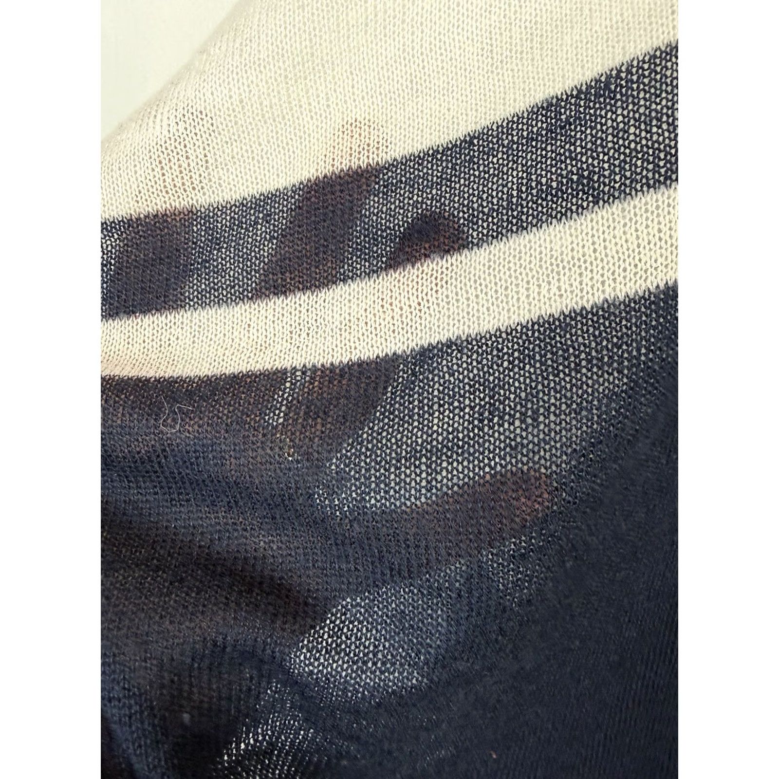 Ralph Lauren LRL Ralph Lauren Sweater Womens One Size Blue Lightweight Preppy Coastal Shawl Layer Size ONE SIZE - 4 Thumbnail