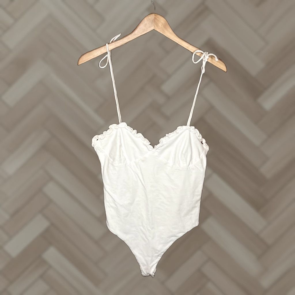 superdown Superdown White Sleeveless Bodysuit Womens Large Size L / US 10 / IT 46 - 1 Thumbnail