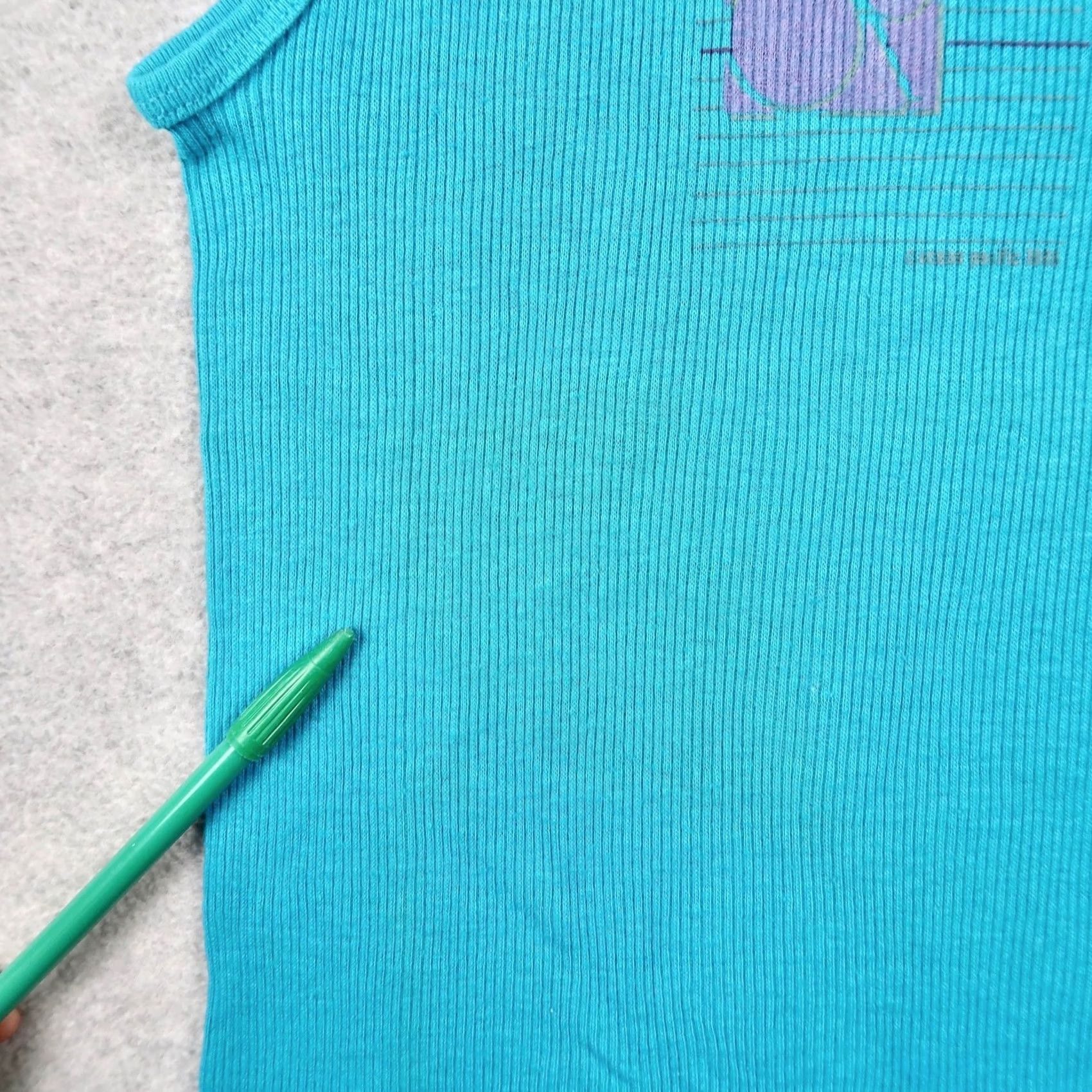 Ocean Pacific VINTAGE Ocean Pacific OP Ribbed Tank Top Blue Graphic M Medium USA Made Size M / US 6-8 / IT 42-44 - 3 Thumbnail
