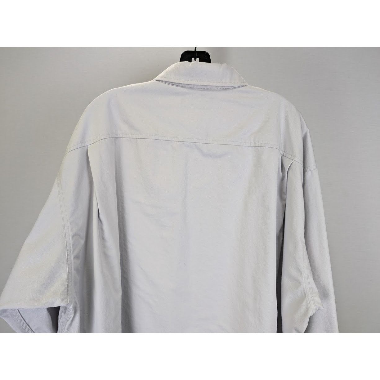 Balenciaga o1rshd1 Padded Shirt Cotton Twill in Dirty White Size US S / EU 44-46 / 1 - 13 Thumbnail