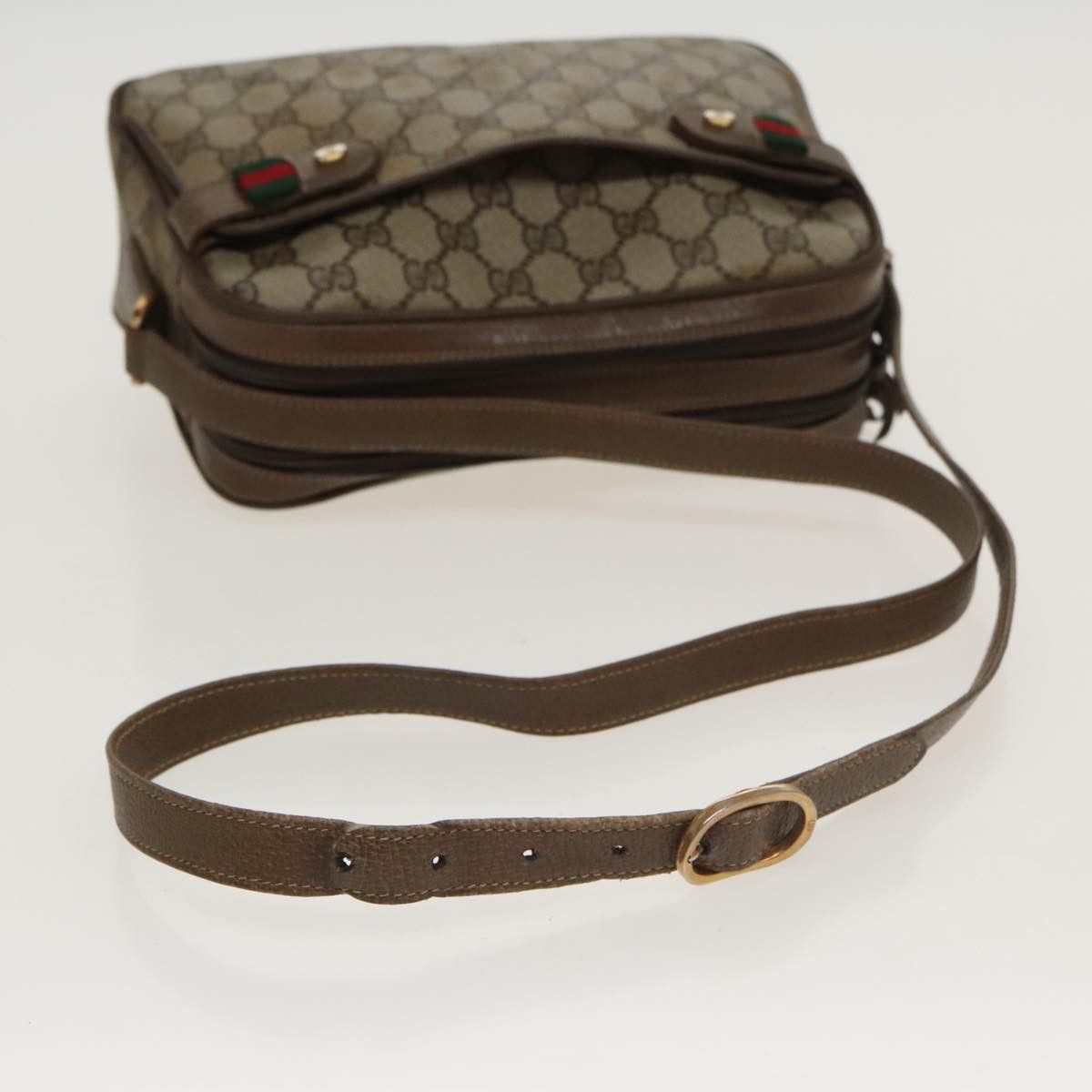 Gucci GUCCI GG Supreme Web Sherry Line Shoulder Bag Pvc Beige 93 Size ONE SIZE - 7 Thumbnail