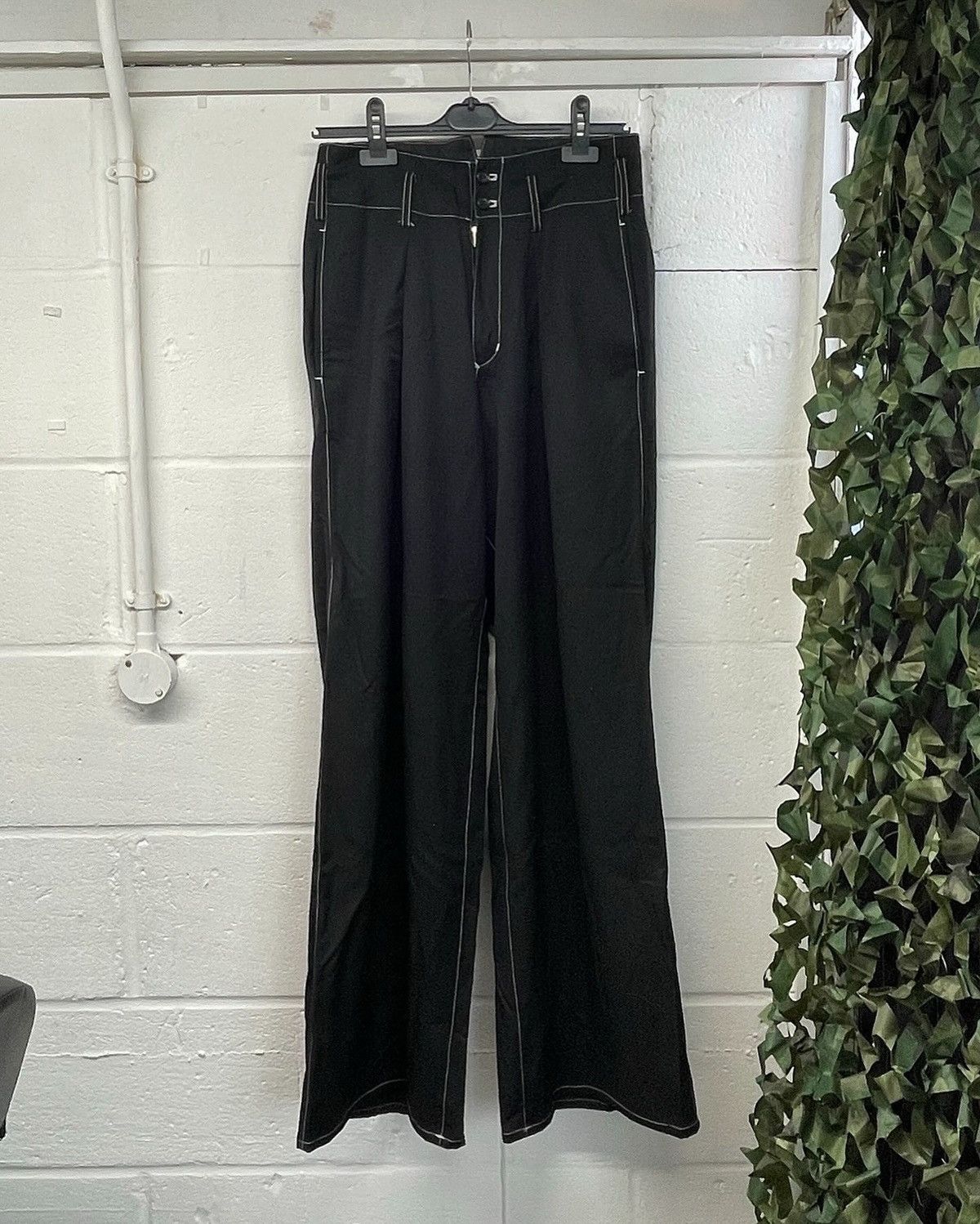 Sulvam SS19 Contrast Stitch Wide Trousers | Grailed