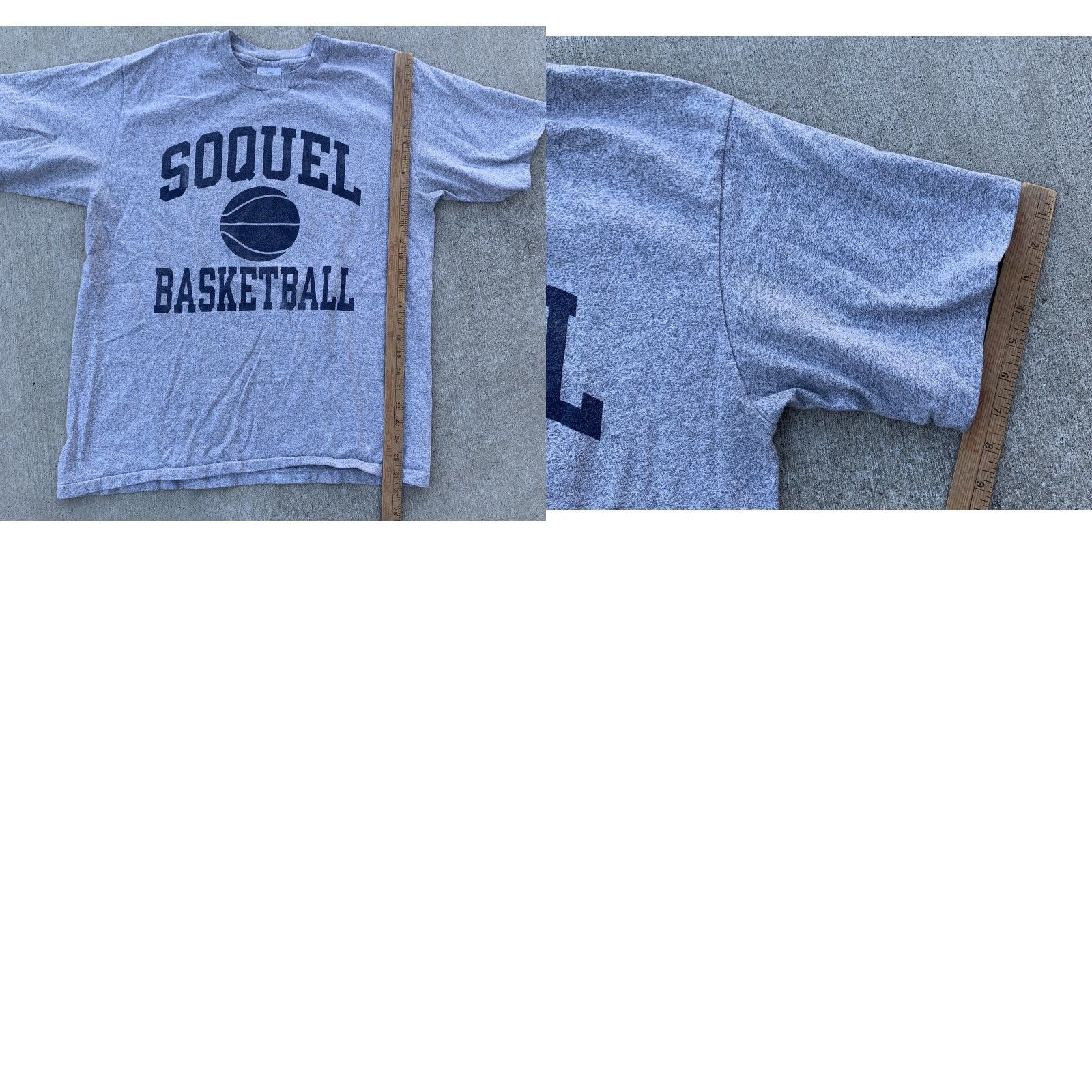 Vintage VINTAGE The Cotton Exchange Soquel Basketball T Shirt Single Stitch Graphic Tee Men L Gray Cotton Blend Short Sleeve Sports 90s 80s Fan Shirt Mens Size US L / EU 52-54 / 3 - 10 Thumbnail