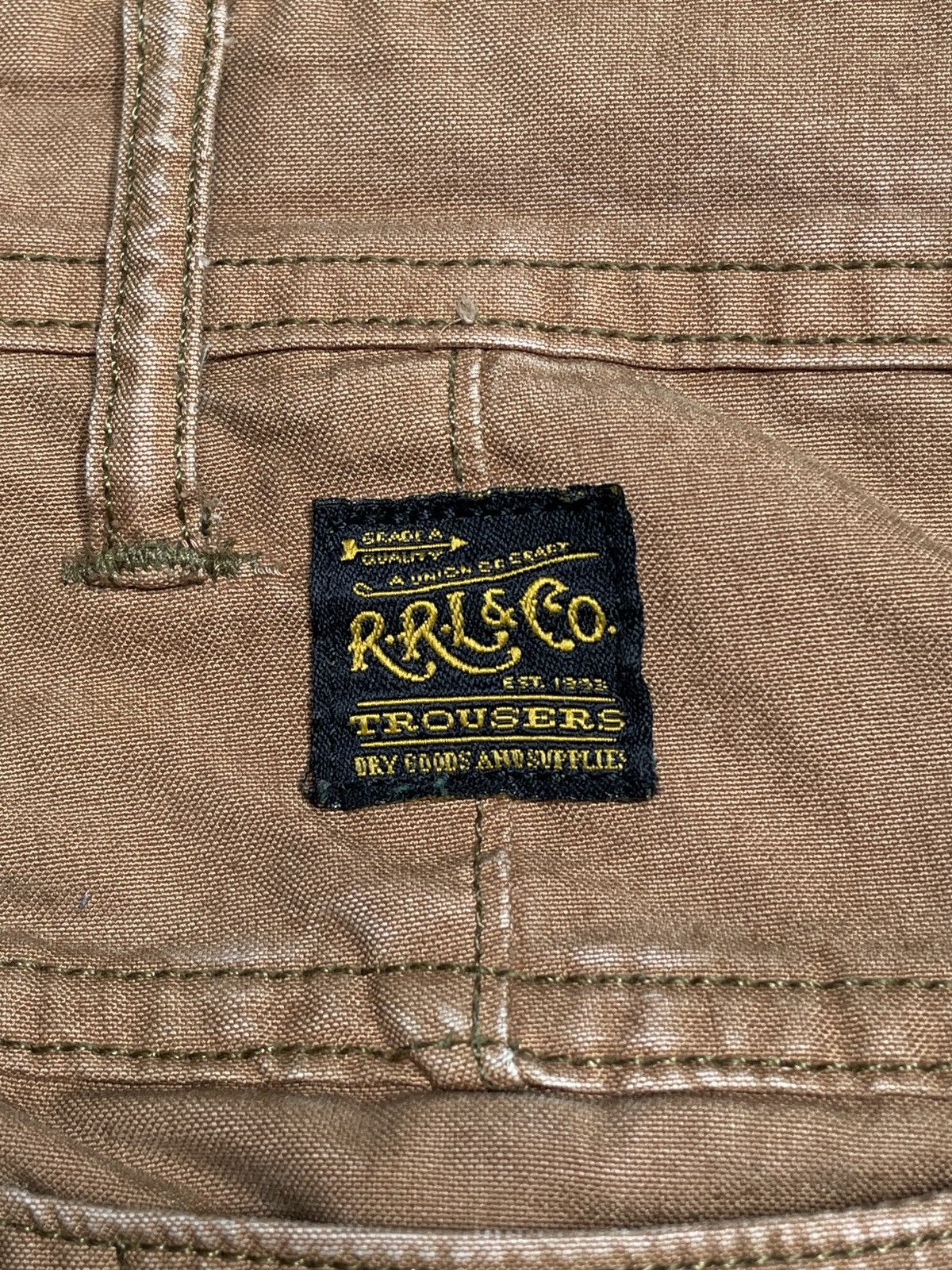 RRL Ralph Lauren Vintage RRL Ralph Lauren Double Knee Two Tone Pants 2000s Size US 32 / EU 48 - 11 Thumbnail