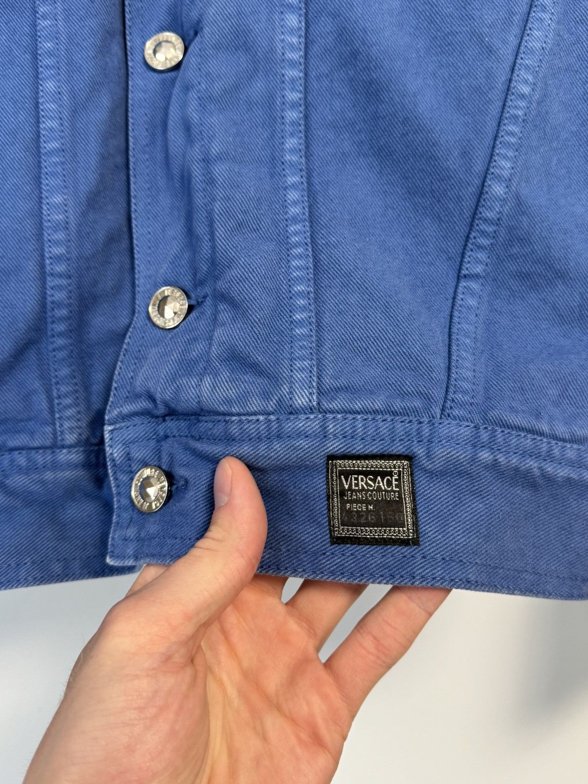 Versace Versace Vintage Blue Denim Jacket — Luxury Streetwear Size US M / EU 48-50 / 2 - 16 Thumbnail