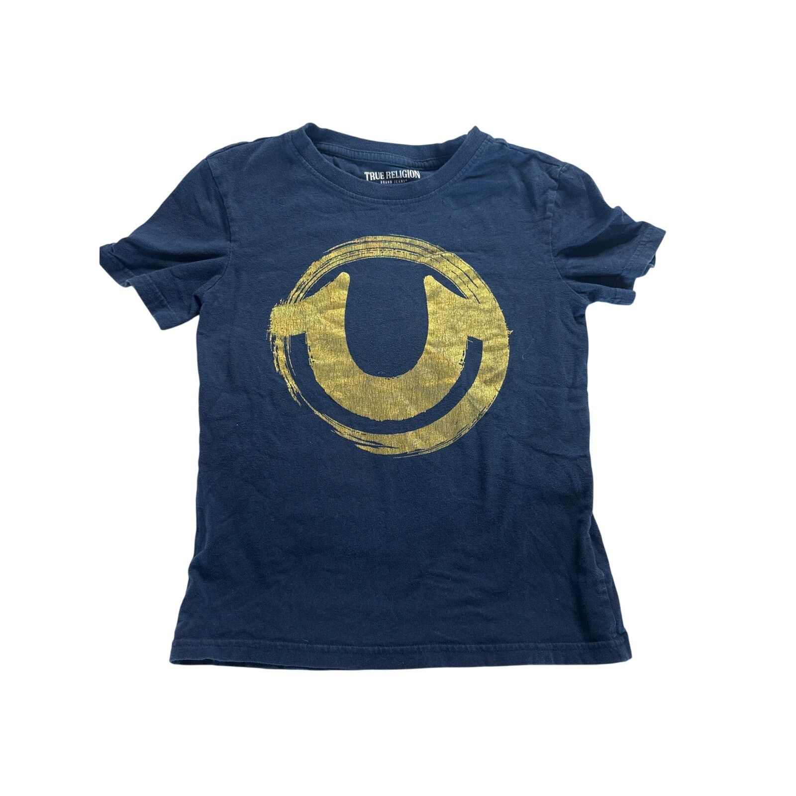 True Religion True Religion Kids Navy Blue Tee – Size Small – Gold Logo Size S / US 4 / IT 40 - 1 Thumbnail