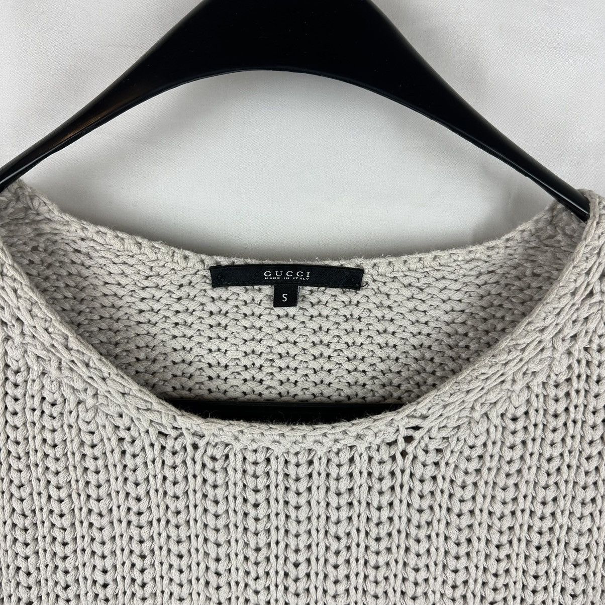 Gucci Gucci Chunky Cotton Knit Sweater Light Grey Size US S / EU 44-46 / 1 - 2 Thumbnail