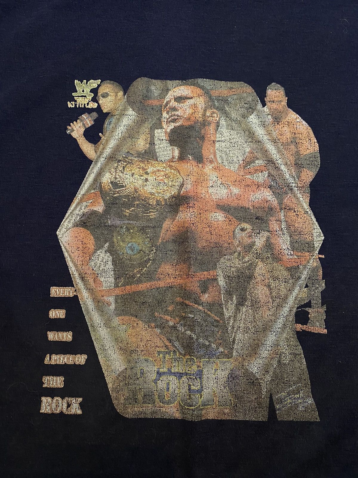 Vintage × WWF Vintage y2k Every one wants 4 piece of the Rock WWE t shirt Size US XXL / EU 58 / 5 - 4 Thumbnail