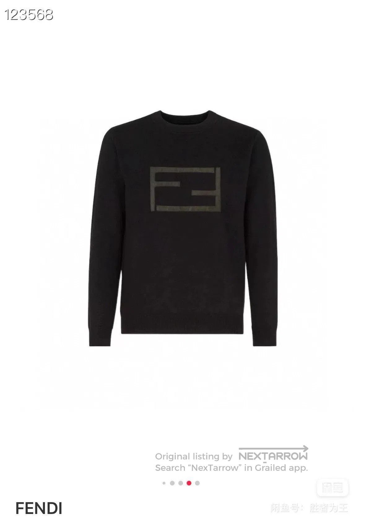 Fendi Fendi 040785 D305 Black Wool Knit Sweater. Size US S / EU 44-46 / 1 - 7 Thumbnail