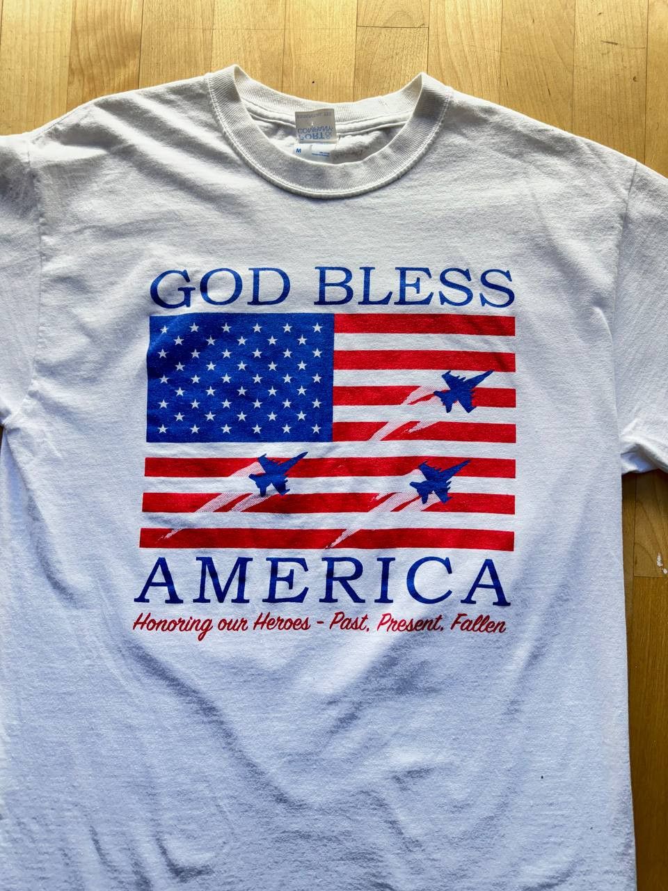 Vintage Vintage T-Shirt Tee Made in USA God Blass America 🇺🇸 90s Y2k Size US M / EU 48-50 / 2 - 4 Thumbnail