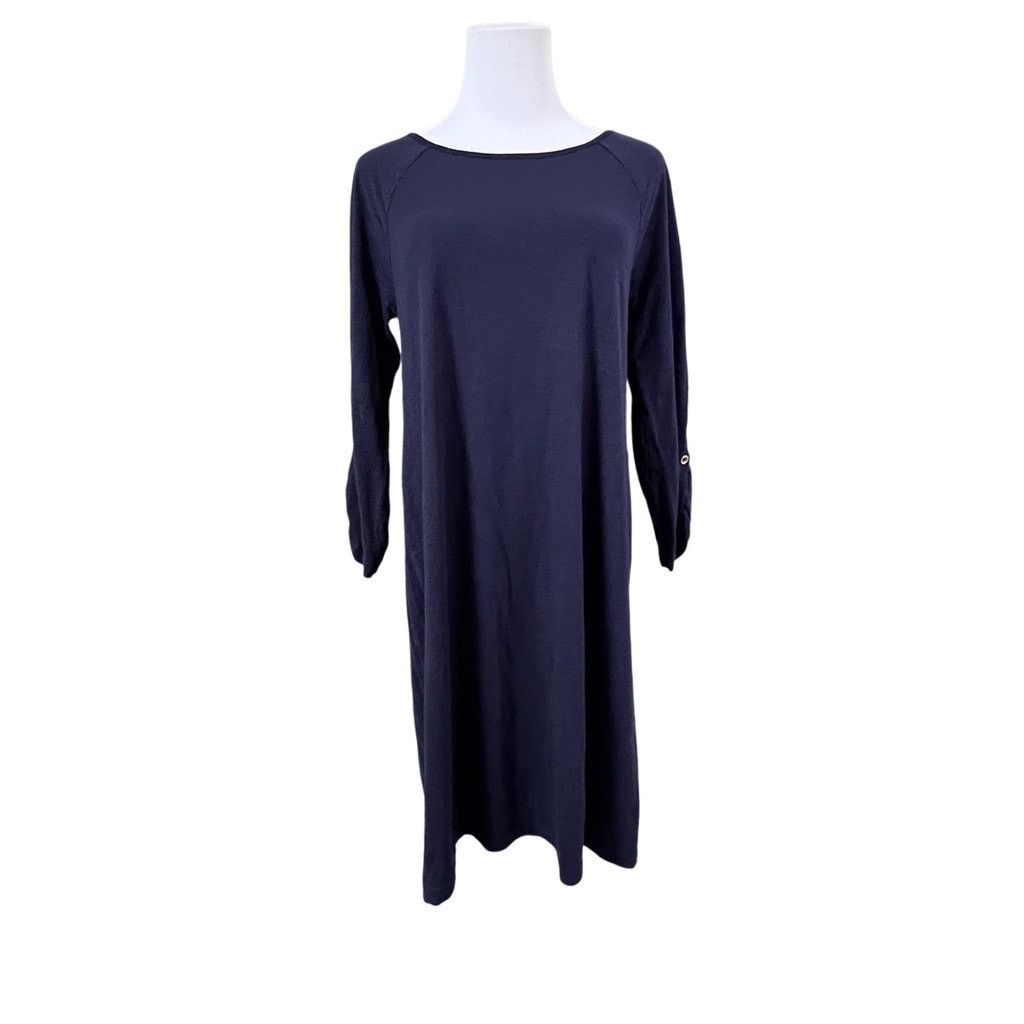 Lilly Pulitzer Lilly Pulitzer 26198 Suncrest Swing MEDIUM Tab Sleeves Navy Size M / US 6-8 / IT 42-44 - 2 Thumbnail