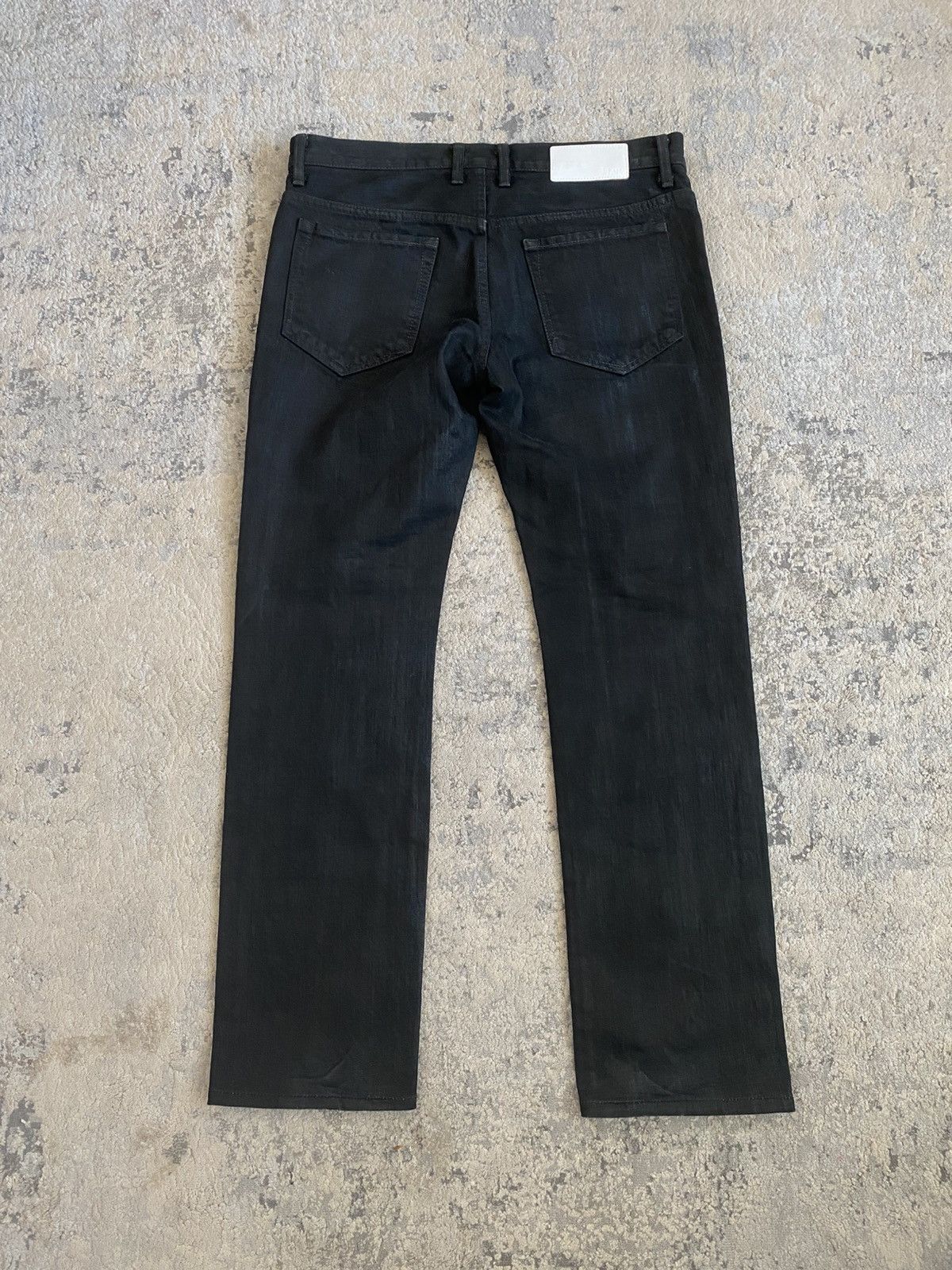 Japanese Brand Halb - Coated Black Straight Denim Size US 33 - 6 Thumbnail