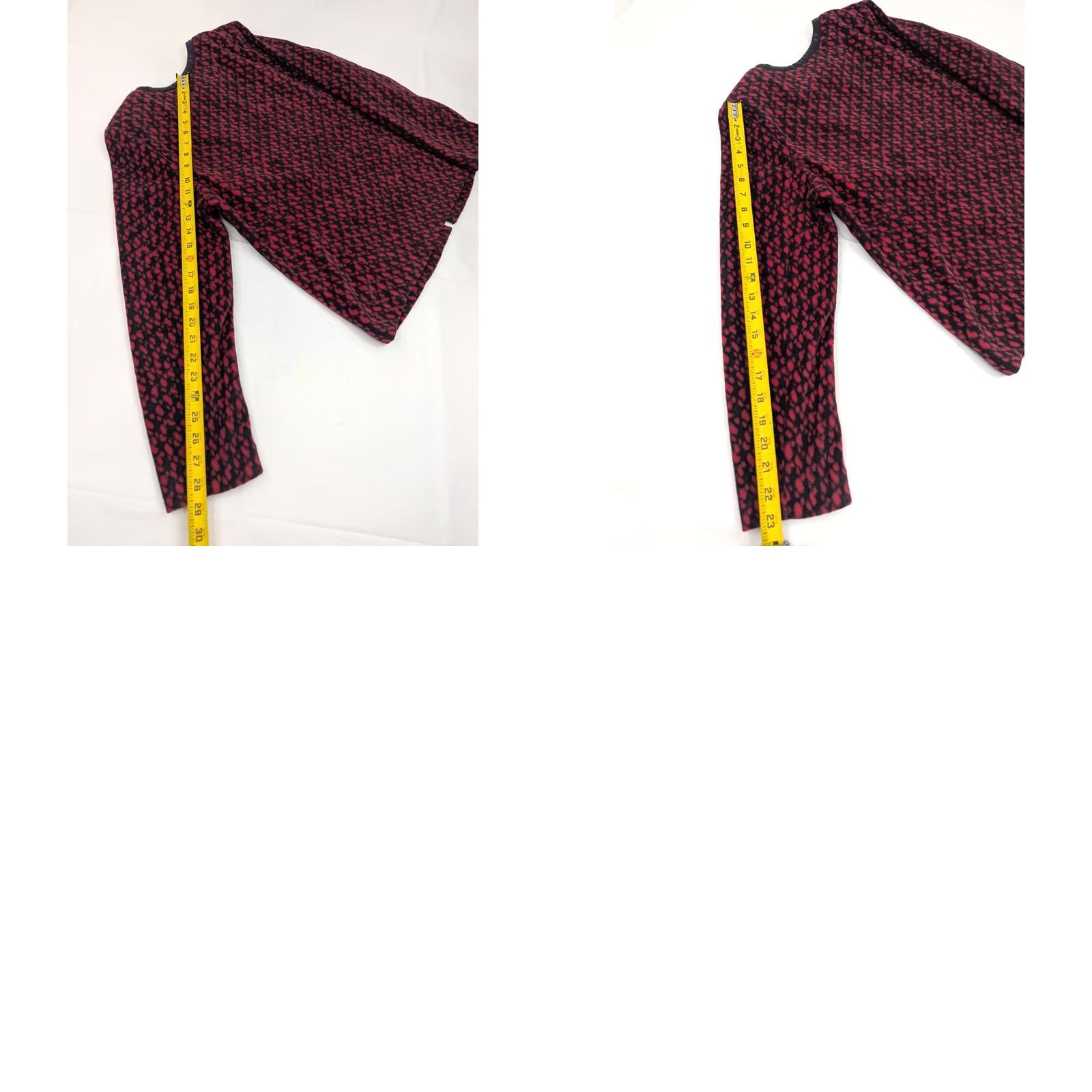 Bob Mackie Bob Mackie Wearable Art Fleece Jacket Womens M Red Multicolor Zip Pockets Full Zip Lightweight Animal Print Jacket Size M / US 6-8 / IT 42-44 - 9 Thumbnail