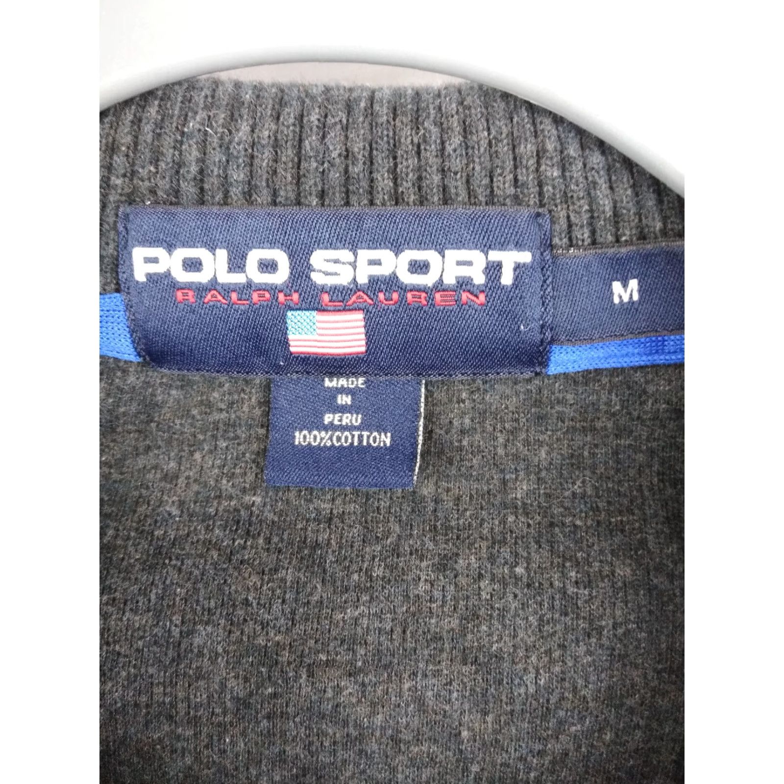 Polo Ralph Lauren VINTAGE 90s Polo Ralph Lauren Mens Polo Pullover Knit Long Sleeve Dark Gray M Sweater Pullover 90s Theme Nike Size US M / EU 48-50 / 2 - 2 Thumbnail