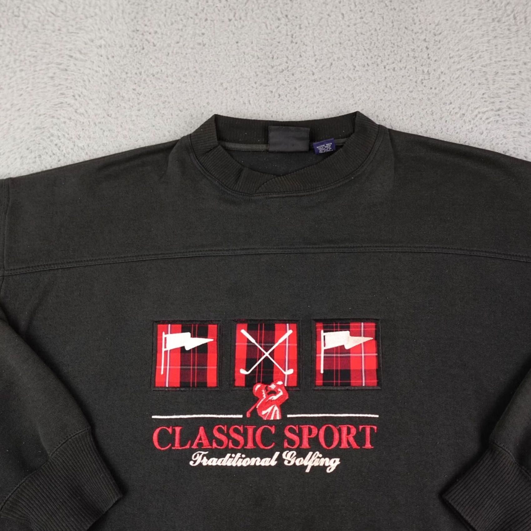 Vintage VINTAGE Crable Sportswear Sweatshirt Mens L Black Golf Crew Neck Fleece 90s Size US L / EU 52-54 / 3 - 4 Thumbnail