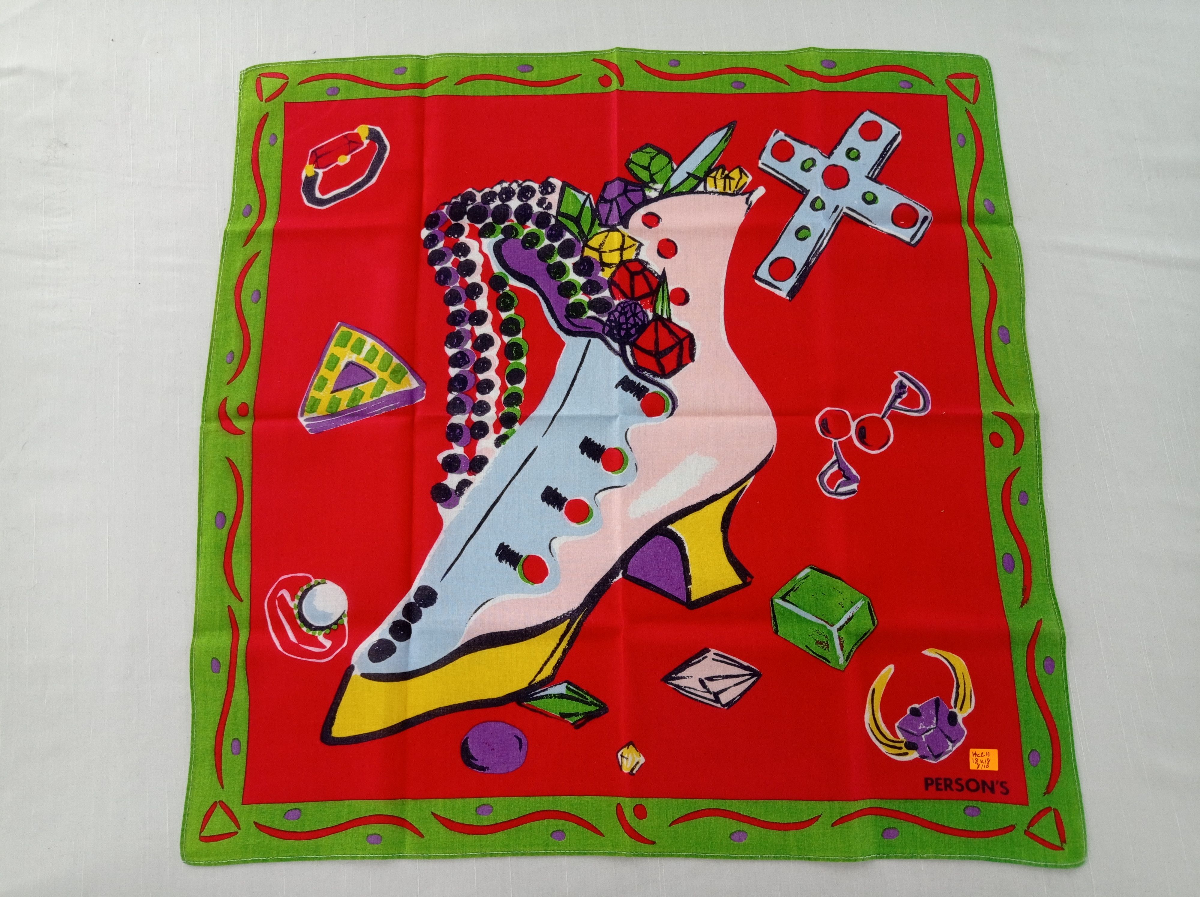 PERSON'S × Vintage Vintage Person Pop Art Handkerchief / Neckwear / Bandana Size ONE SIZE - 1 Thumbnail
