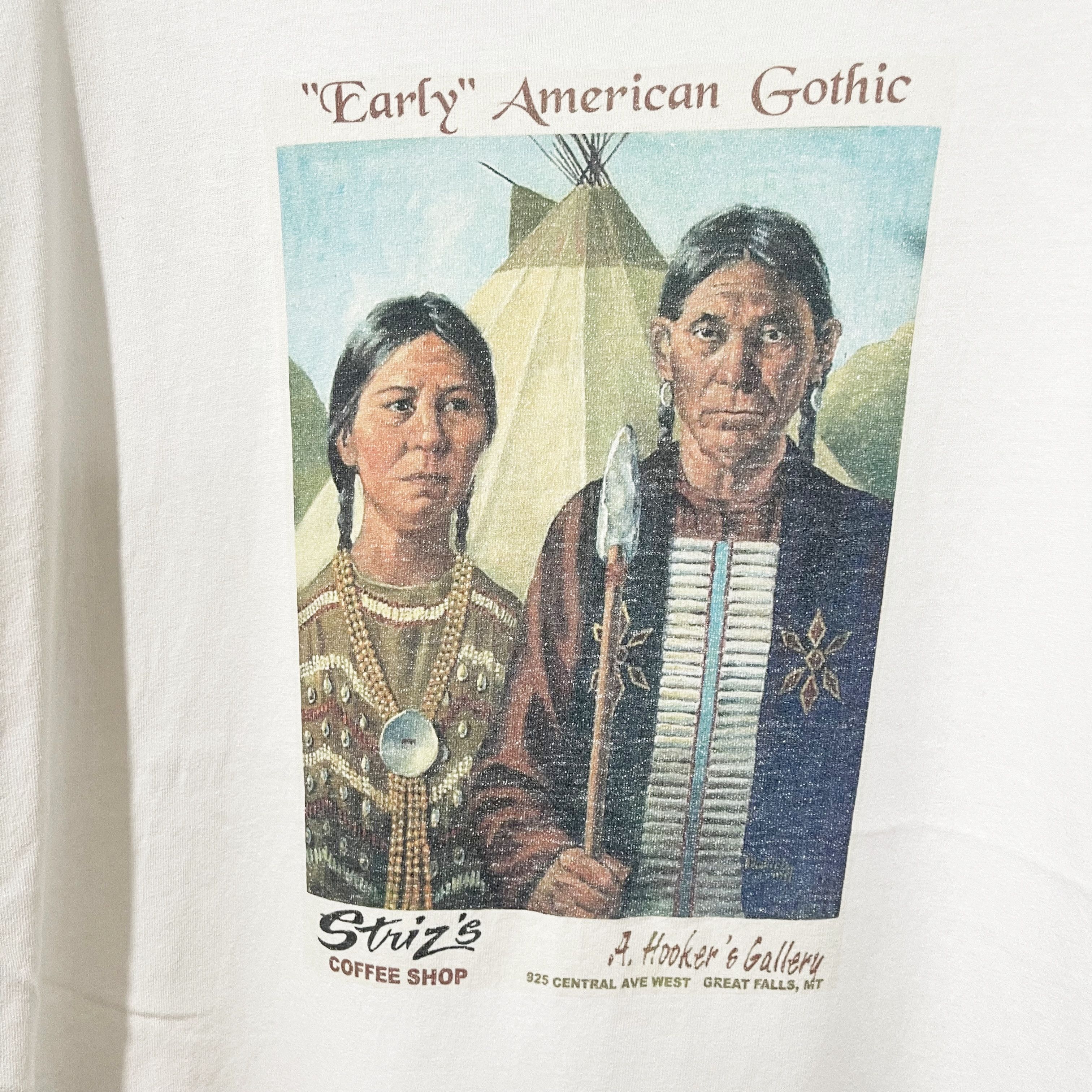 Vintage Vintage 2000s“Early American Gothic” T-Shirt Size US L / EU 52-54 / 3 - 2 Thumbnail