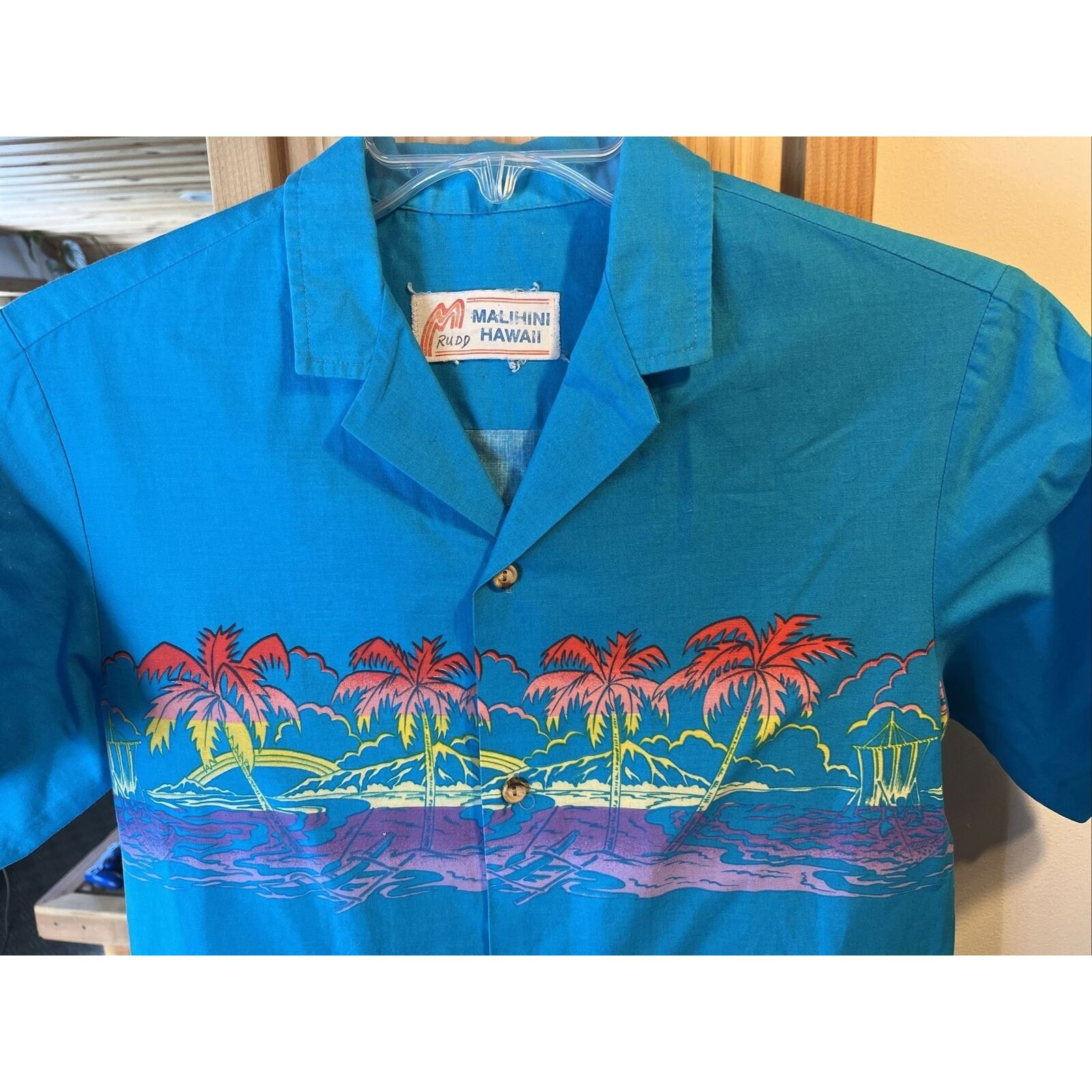 Other Malihini VTG Men M Blue Tropical Print Cotton Hawaiian Shirt Size US M / EU 48-50 / 2 - 4 Thumbnail