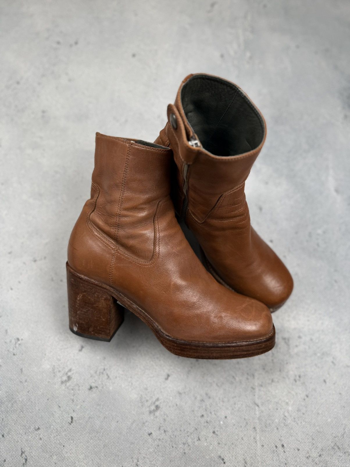 Officine Creative Officine Creative Leather Ankle Boots Artisan Heeled Boots Size US 9 / IT 39 - 2 Thumbnail