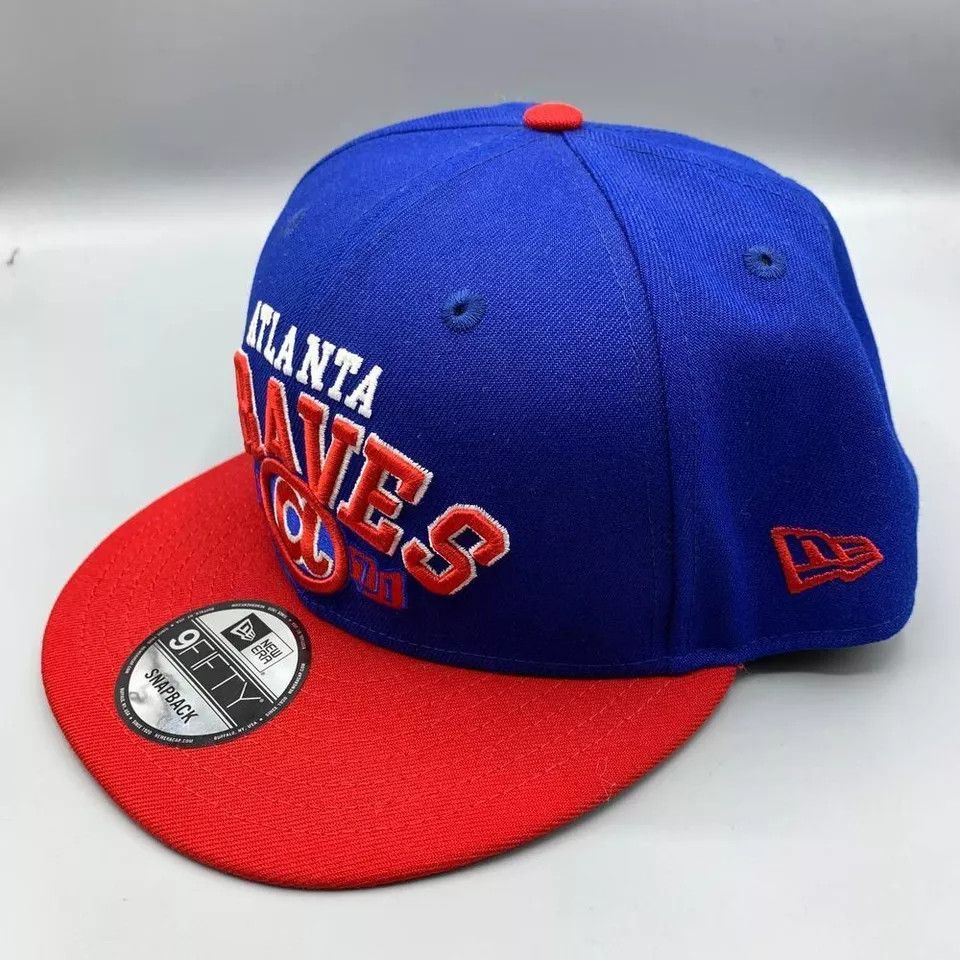 New Era Atlanta Braves Hat Men 9Fifty New Era MLB Snap Back Cap Size ONE SIZE - 9 Thumbnail