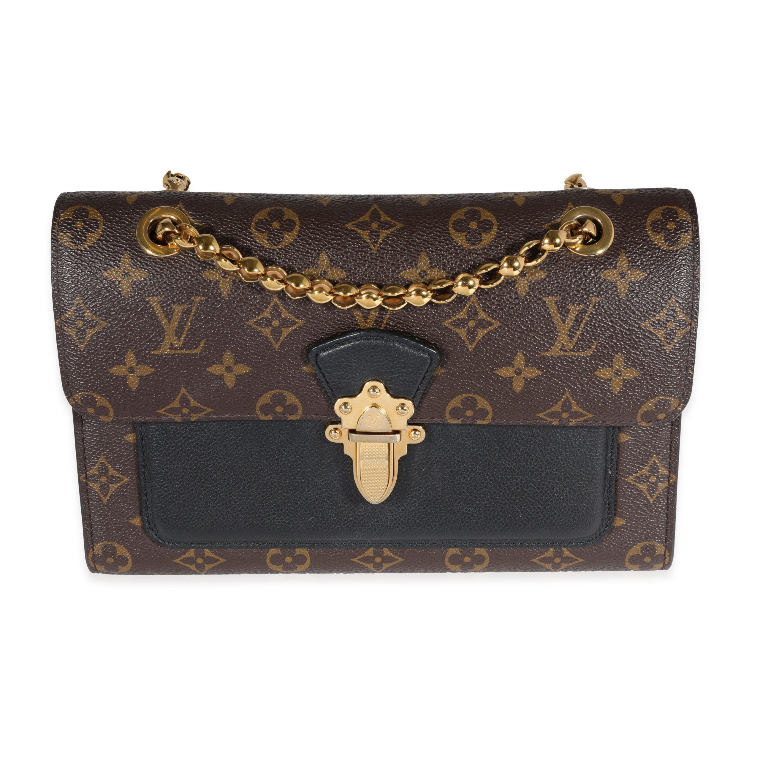 image of Louis Vuitton Monogram Canvas & Black Leather Victoire Bag, Women's