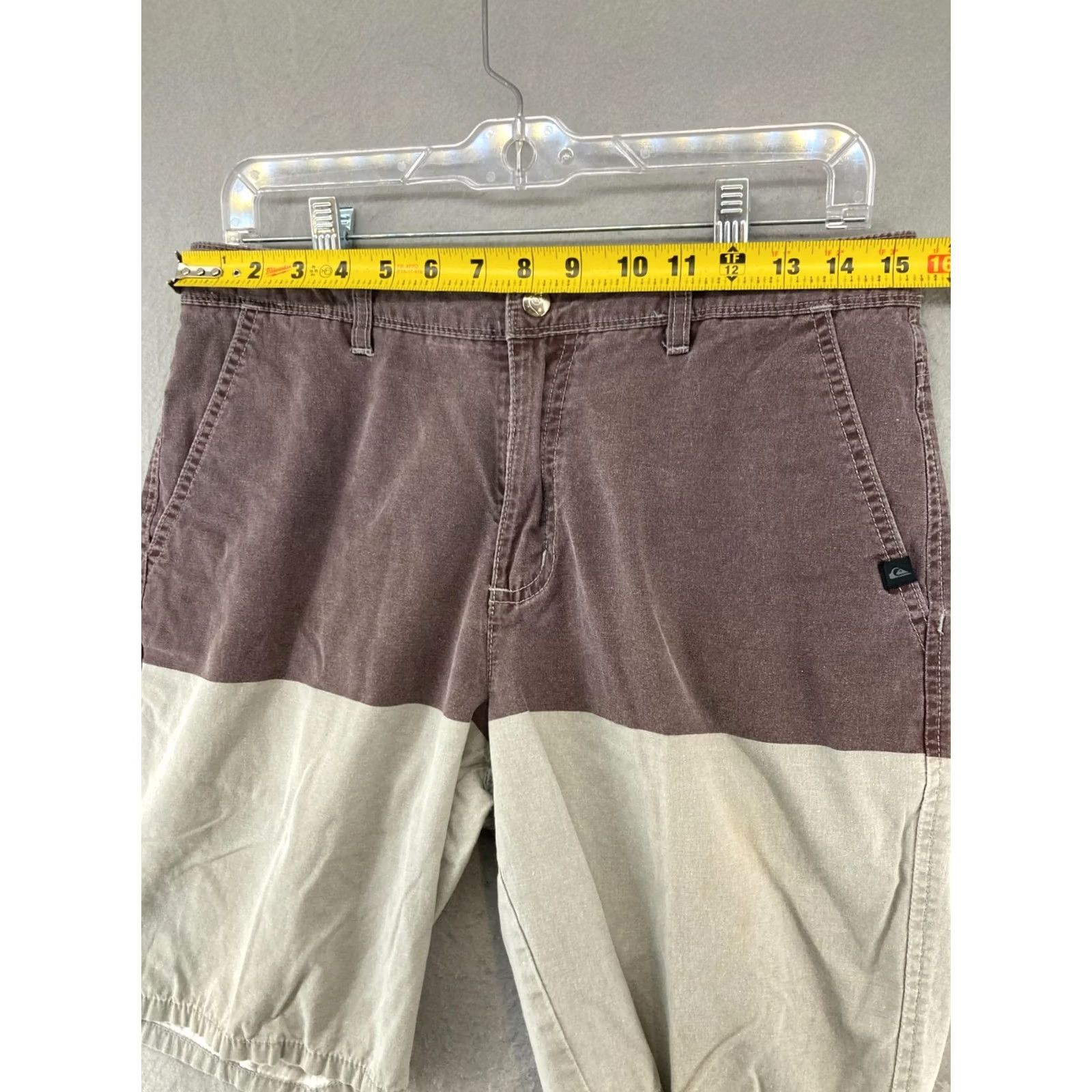 Quiksilver Quiksilver Mens Shorts Colorblock Brown 30 Canvas Cotton Quick Dry Pockets Beach 90s? Size US 30 / EU 46 - 2 Thumbnail