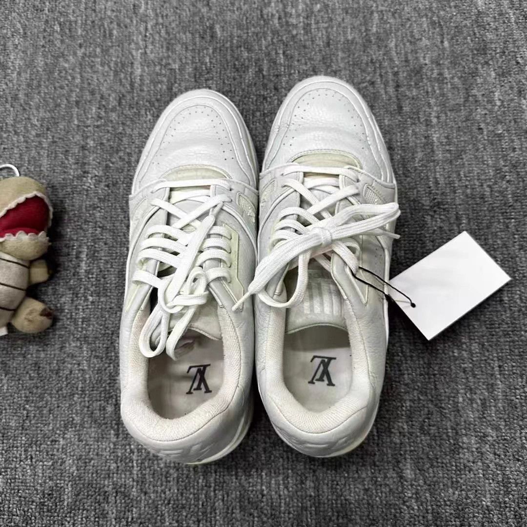 Louis Vuitton lv men's white orange trainer 41.5 95 New Size US 8.5 / EU 41-42 - 5 Thumbnail