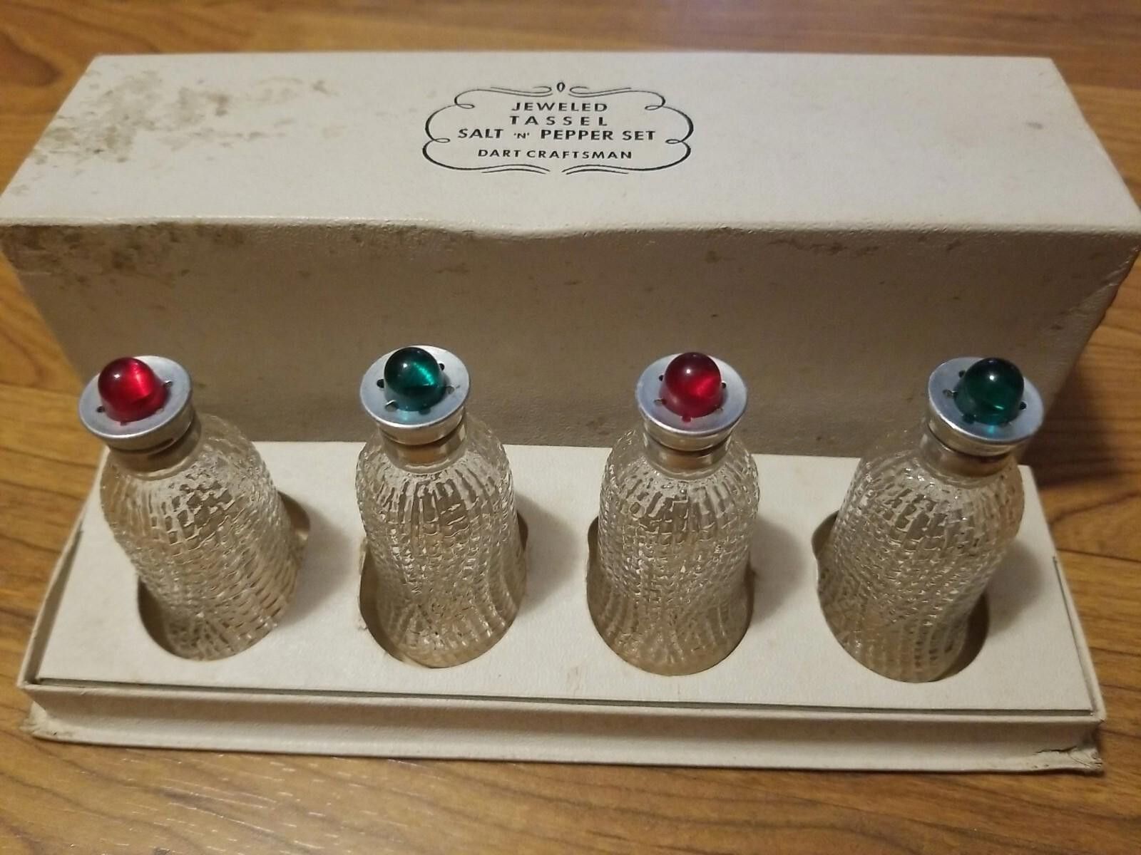 Other Vtg Jeweled Tassel Salt N' Pepper Set DART CRAFTSMAN 4 pcs. Size ONE SIZE - 2 Thumbnail