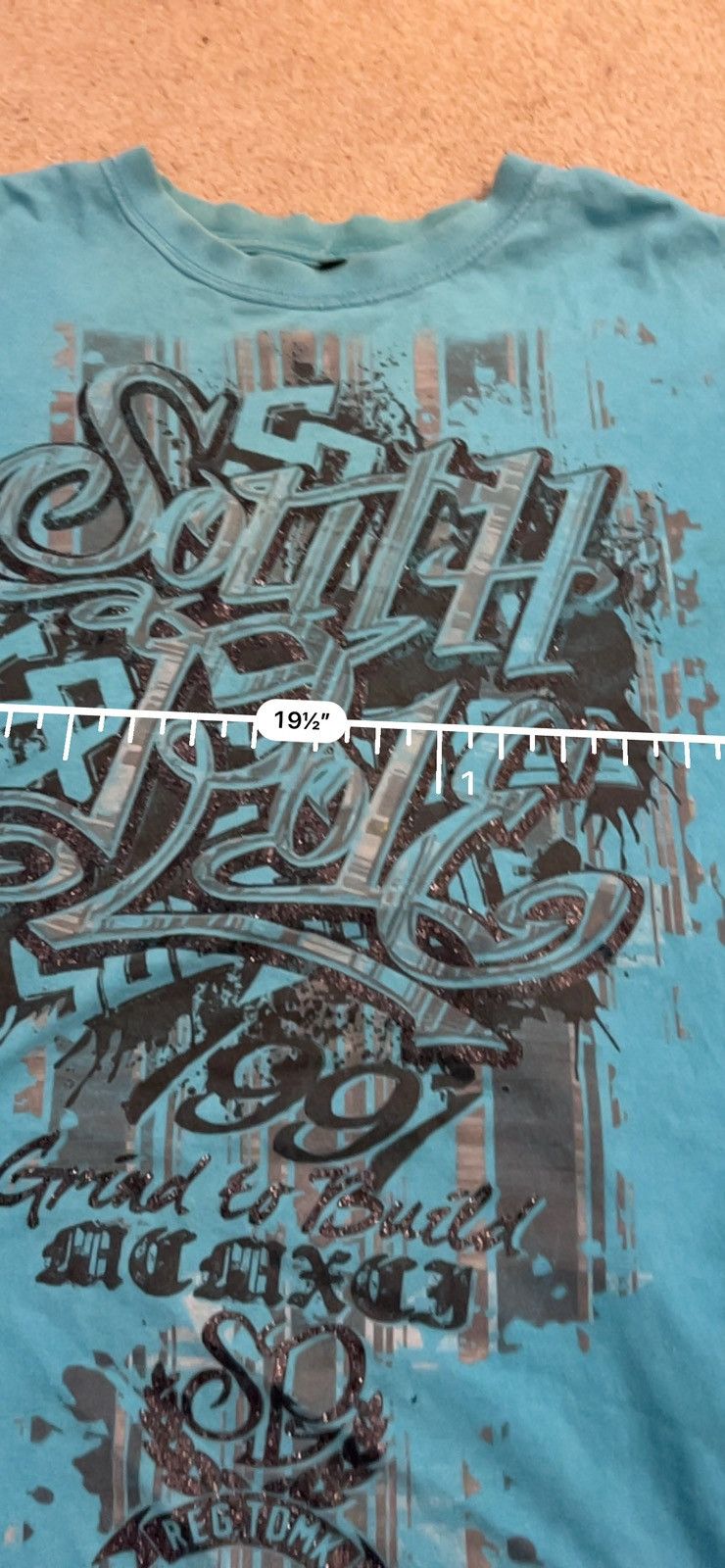Southpole × Vintage INSANE Y2K AOP Blue Southpole Glitter Graphic Tee Size US L / EU 52-54 / 3 - 4 Thumbnail