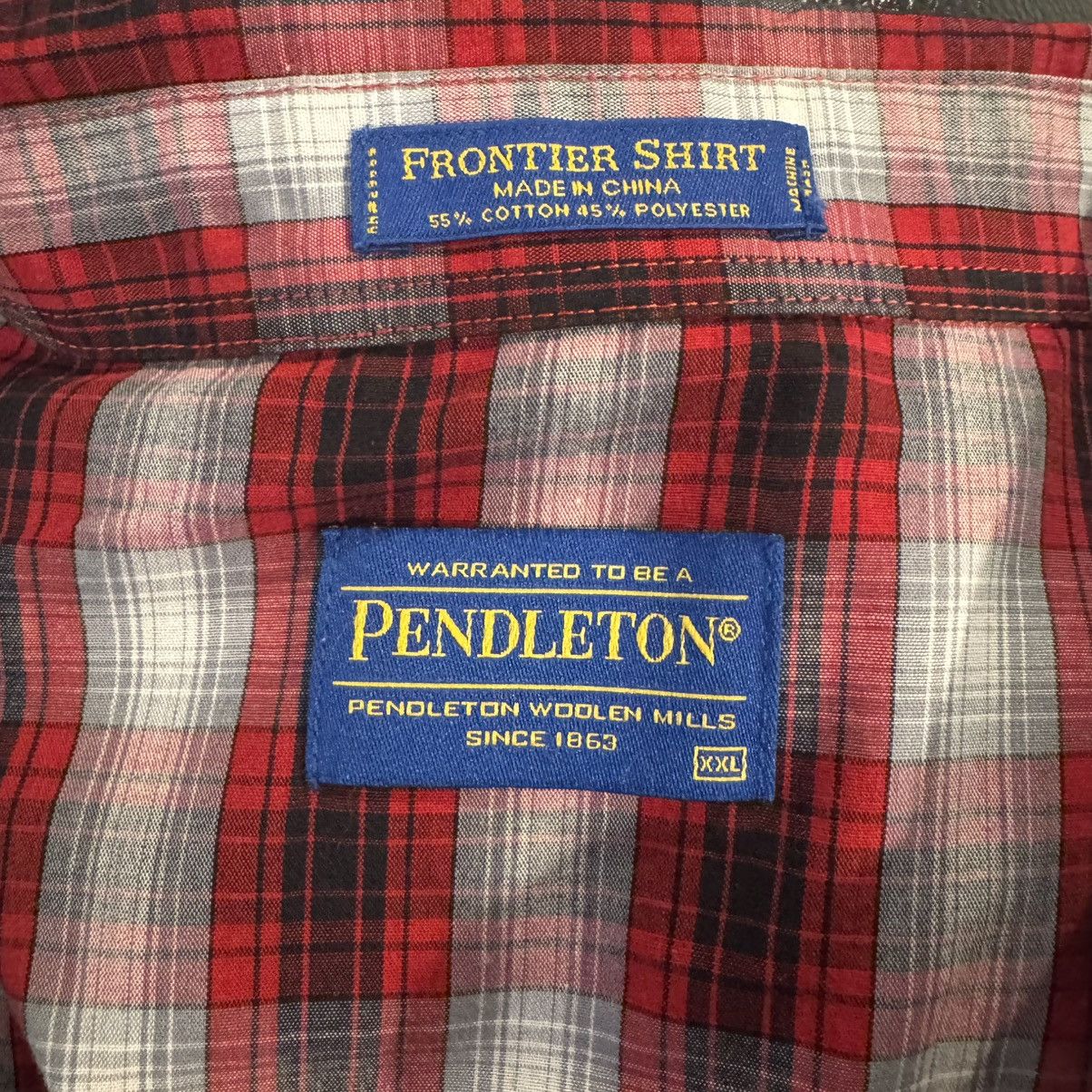 Pendleton Red Plaid Pendleton Western Pearl Snap Button Up Shirt XXL Size US XXL / EU 58 / 5 - 7 Thumbnail