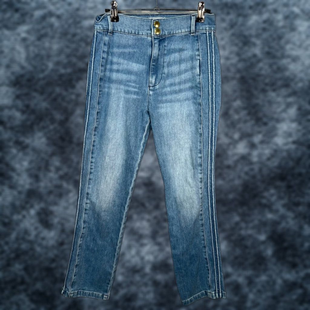 Frame FRAME Womens Size 25 High Rise Straight Leg Light Wash Denim Jeans Size 42" / US 20 - 1 Thumbnail