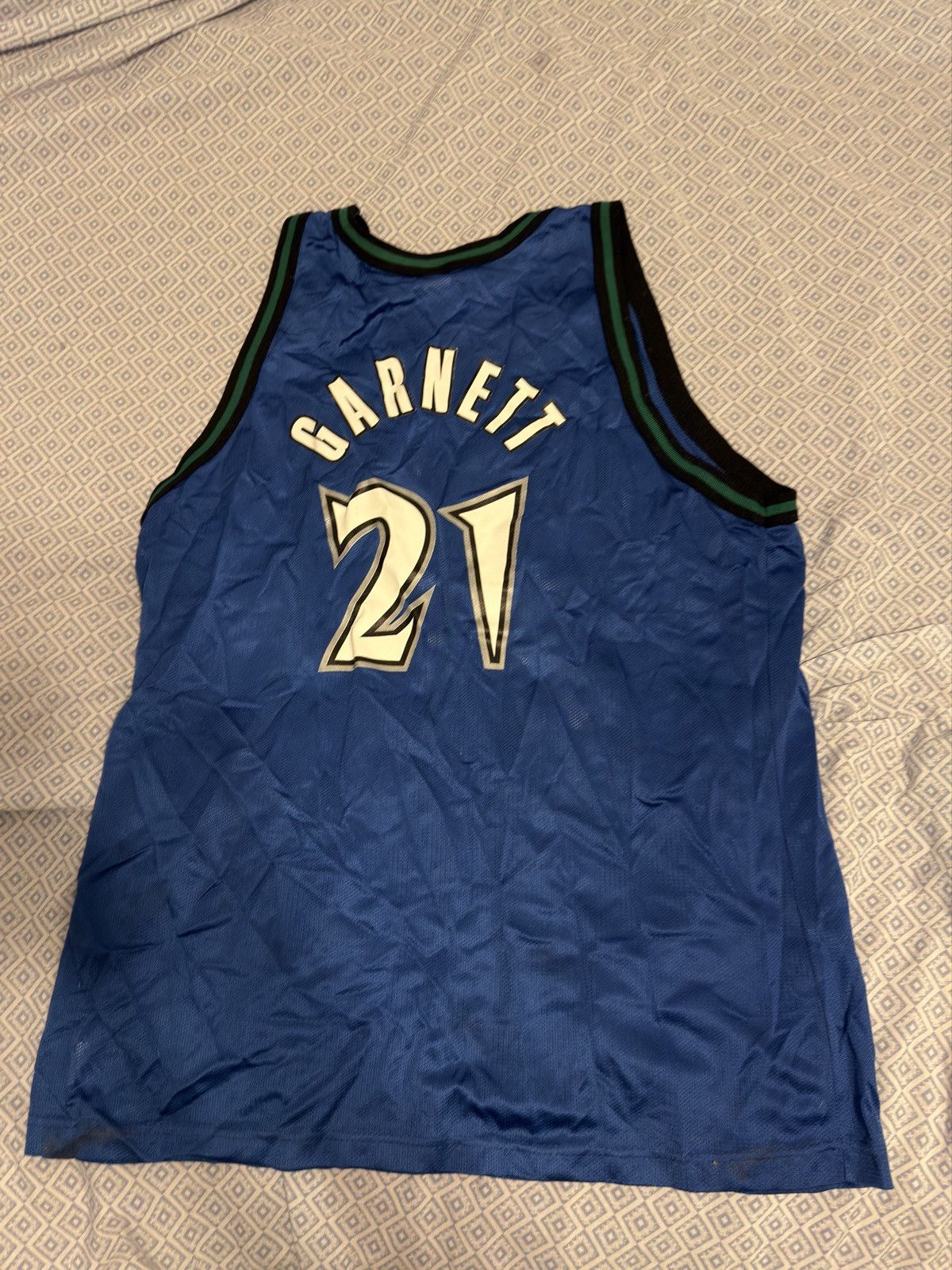 NBA Kevin Garnett Timberwolves vintage champions jersey Size US XL / EU 56 / 4 - 4 Thumbnail