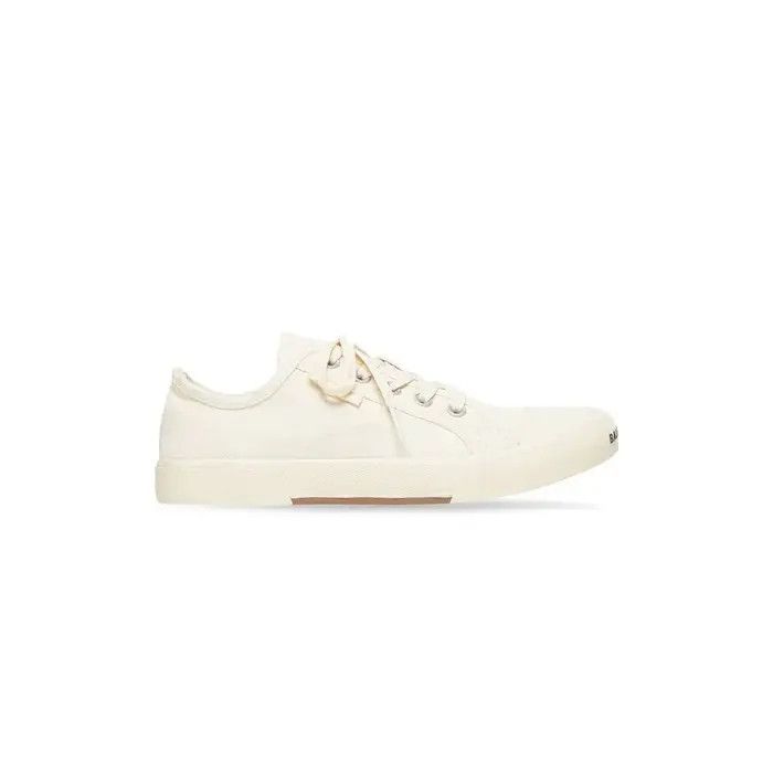 Balenciaga o1w1db10126 Paris Low Top Sneakers in Cream Size US 14 / EU 47 - 1 Thumbnail