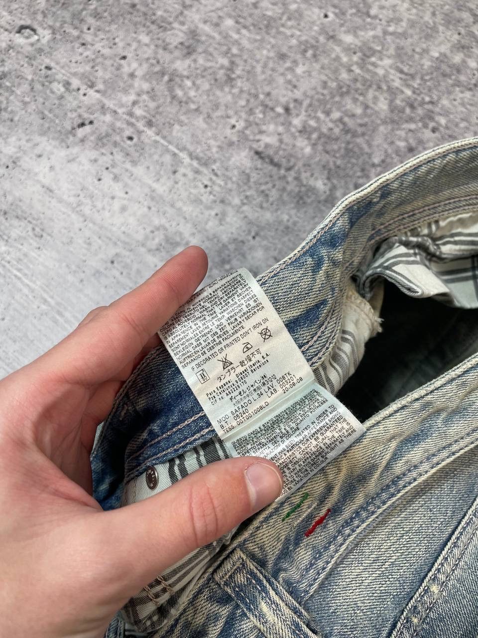 Diesel Vintage Crazy Diesel Safari Distressed Denim Jeans Y2K Size US 30 / EU 46 - 11 Thumbnail
