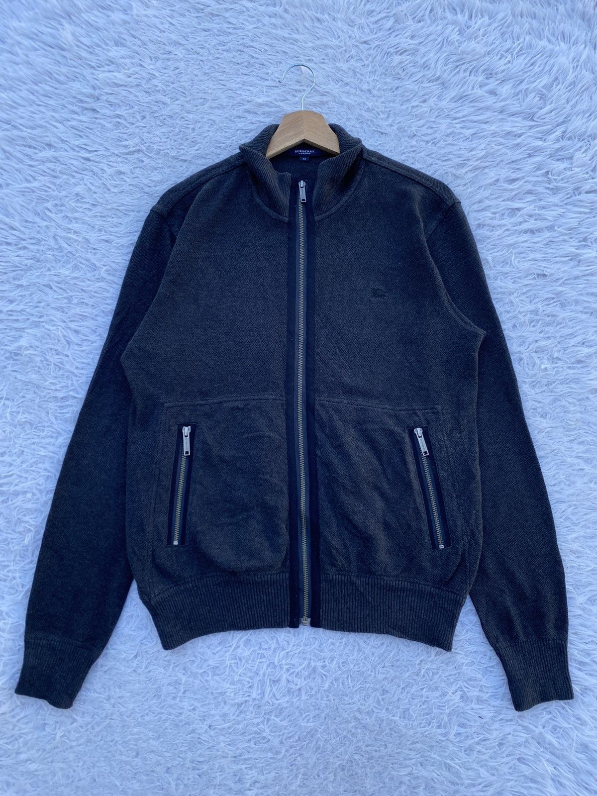 Burberry Rare Vintage Burberry London Zippered Front Pocket Sweater Size US S / EU 44-46 / 1 - 1 Thumbnail